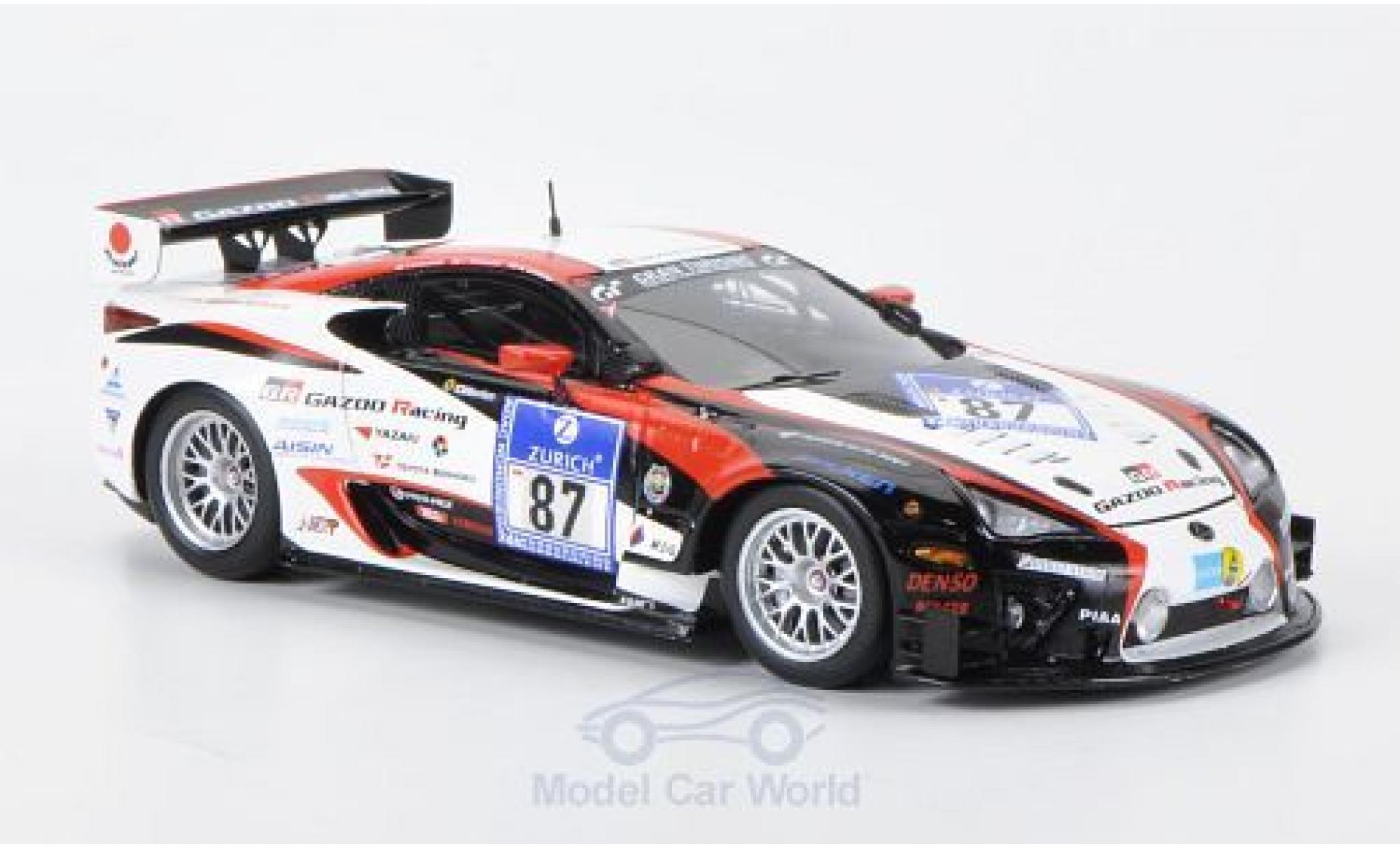 Lexus LFA 1/43 Minichamps No.87 Gazoo Racing 24h Nürburgring 2011 Kinoshita/Wakisaka/Lotterer modellino in miniatura