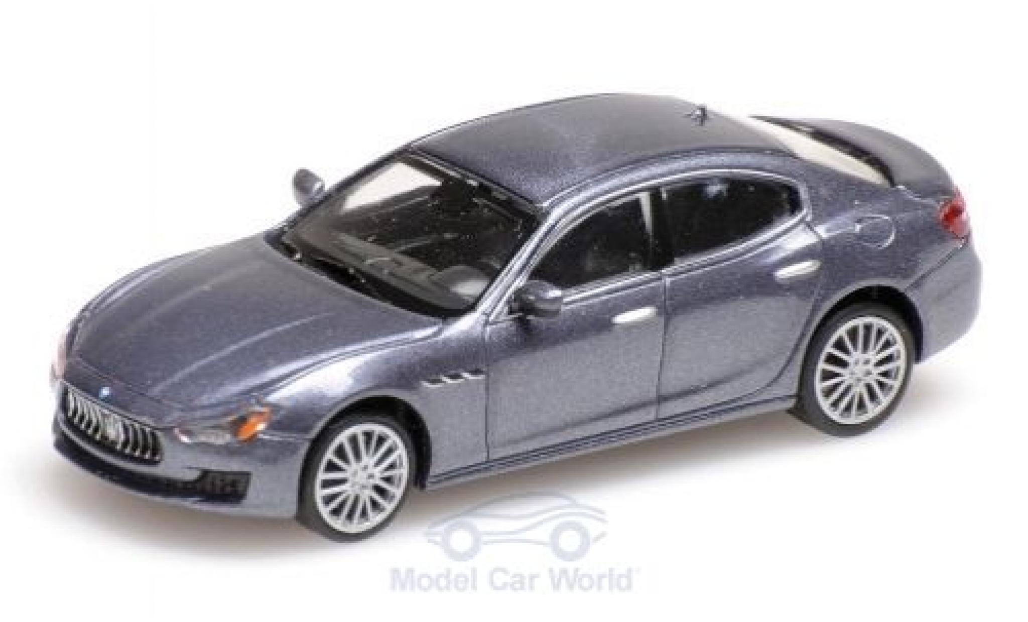 Maserati Ghibli 1/87 Minichamps metallico grigio 2018 modellino in miniatura