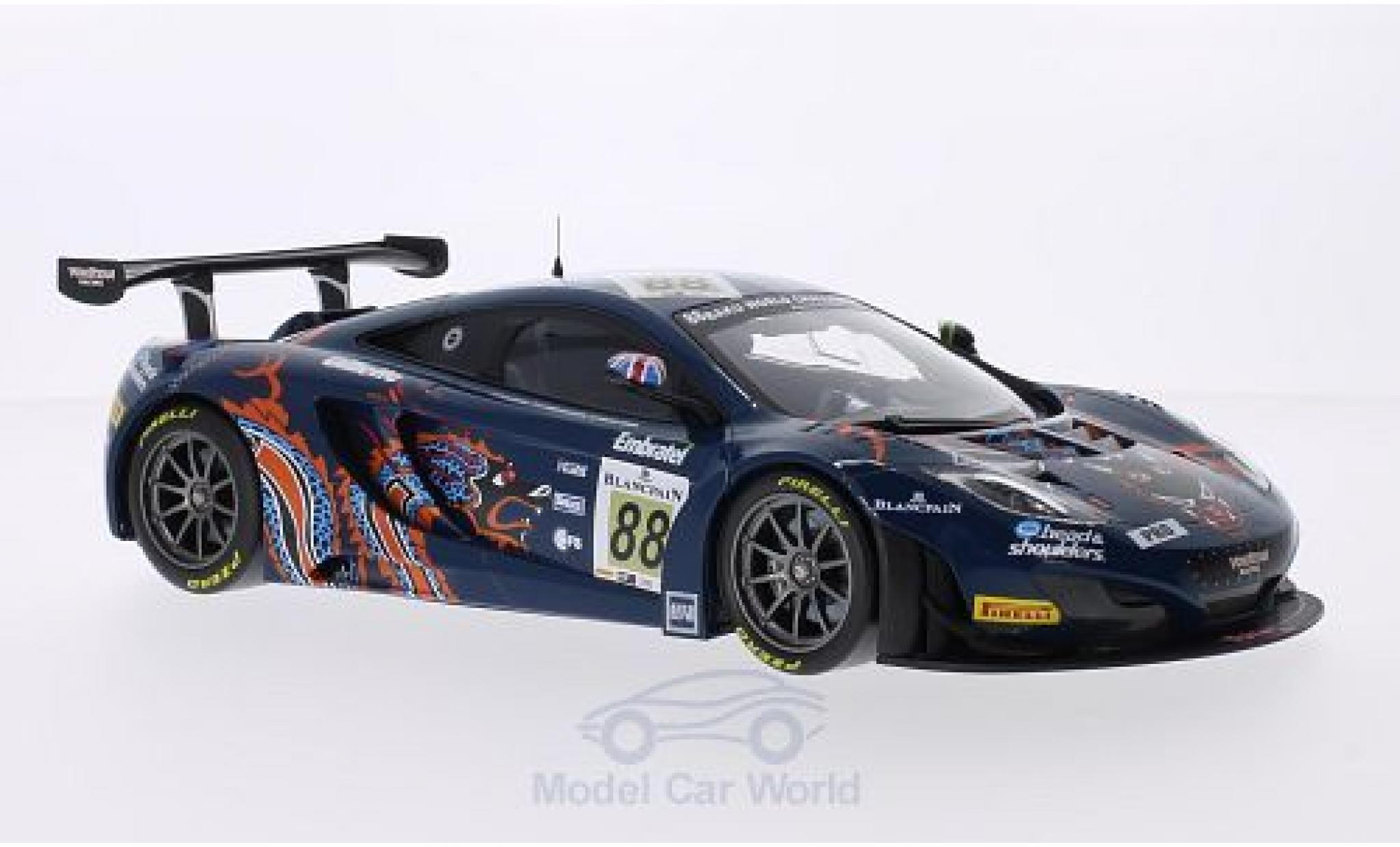 McLaren MP4-12C 1/18 Minichamps 12C GT3 No.88 Von Ryan Racing 24h Spa 2013 R.Barff/C.Goodwin/B.Senna modellino in miniatura