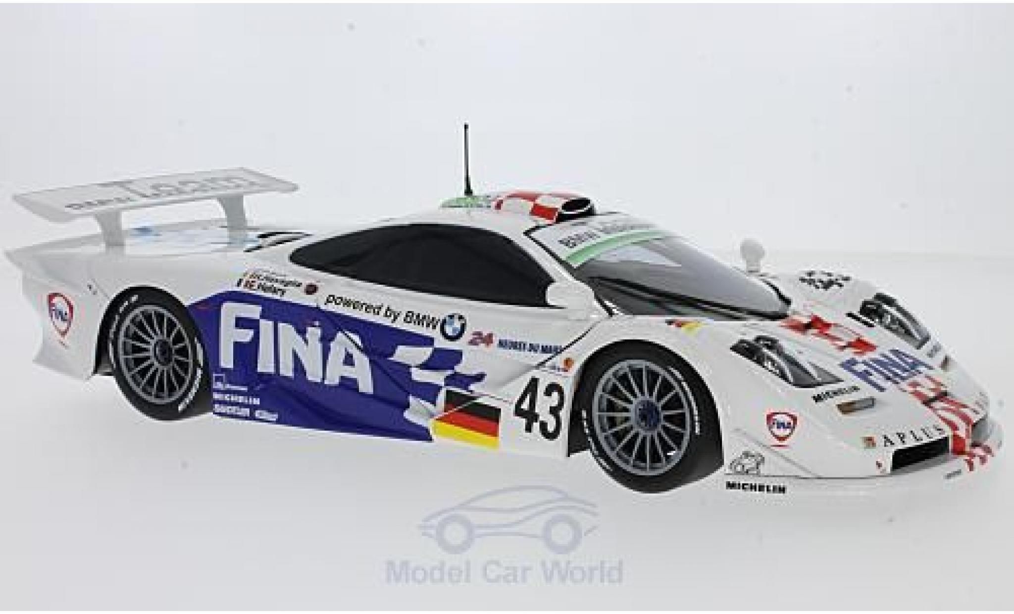 McLaren F1 1/18 Minichamps GTR No.43 Bmw Motorsport 24h Le Mans 1997 P.Kox/R.Ravaglia/E.Helary ohne Vitrine modellino in miniatura