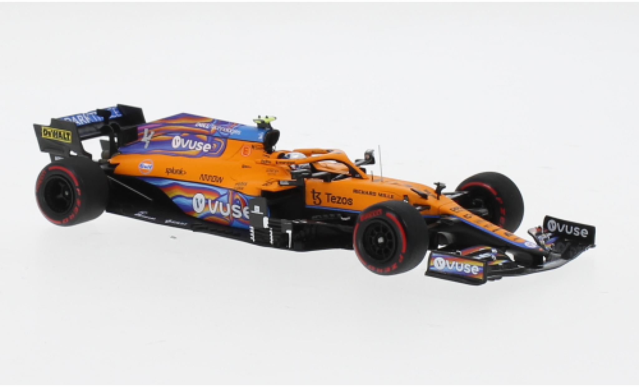 McLaren F1 1/43 Minichamps MCL35M No.4 Team Formel 1 GP Abu Dhabi 2021 1:43 modellino in miniatura