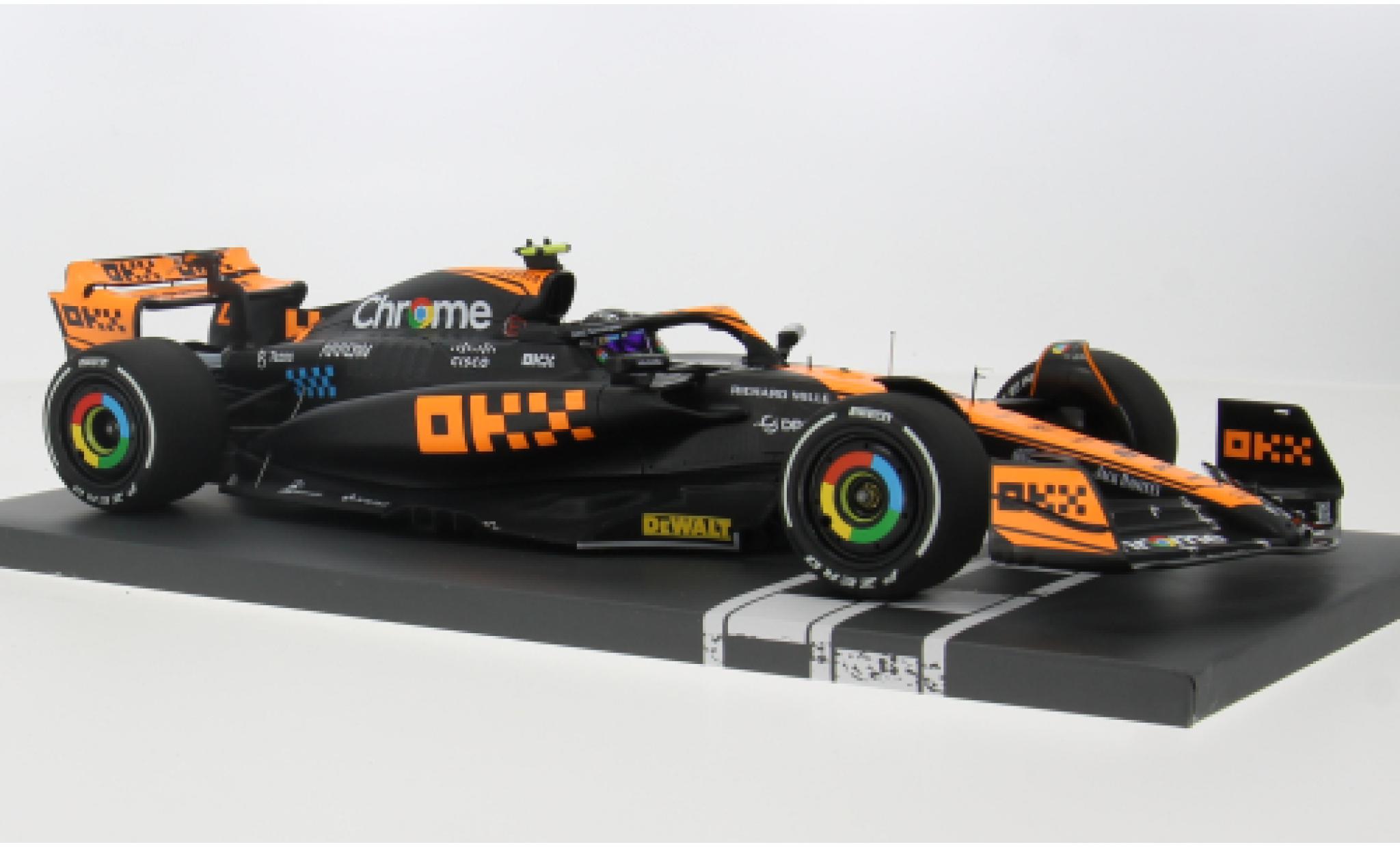 McLaren F1 1/18 Minichamps MCL60 No.4 Team Formel 1 GP Singapur 2023 1:18 modellino in miniatura