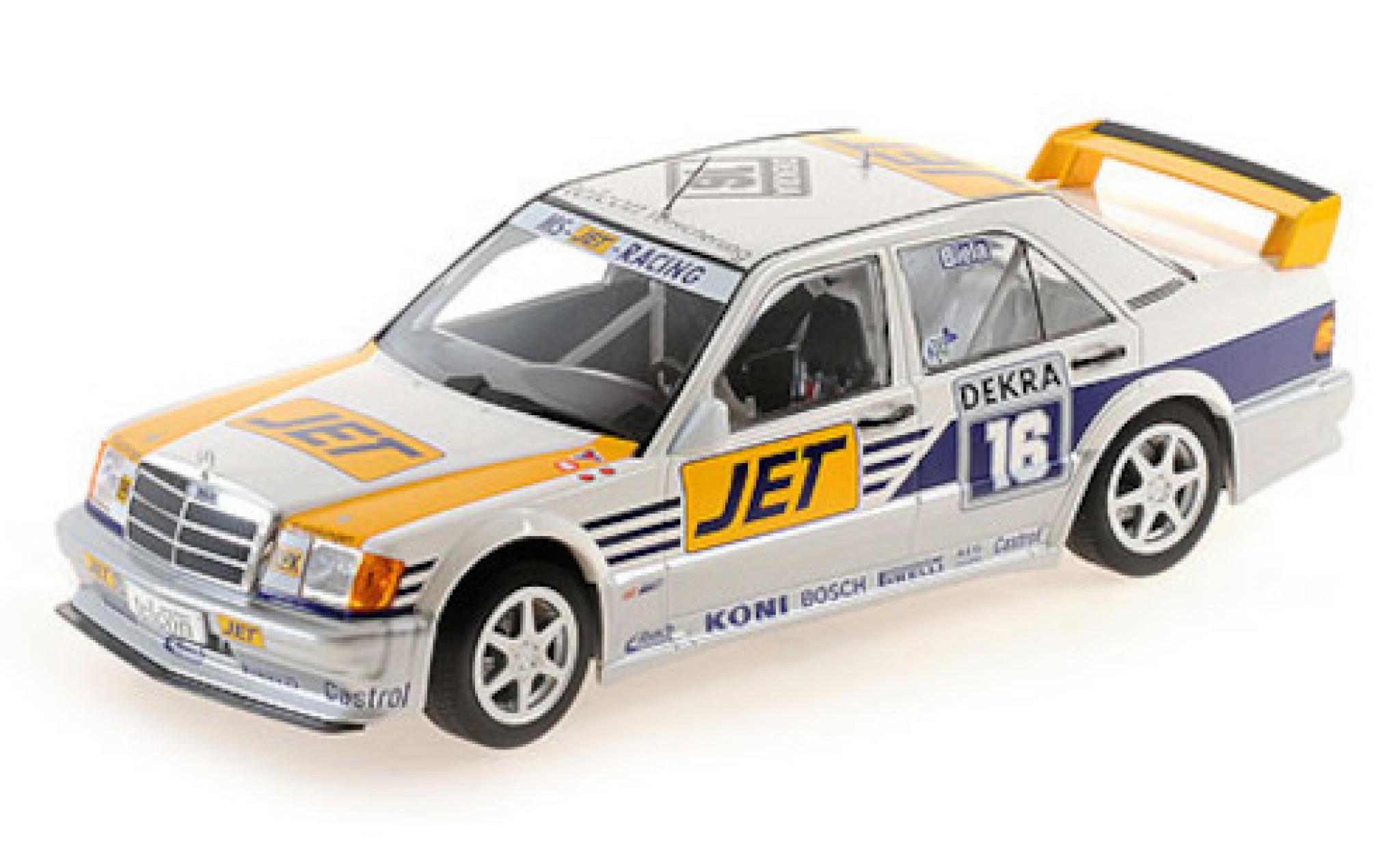 Mercedes 190 1/18 Minichamps E 2.5-16 Evo 1 (W201) No.16 MS-Jet-Racing Jet DTM 1990 F.Biela modellino in miniatura