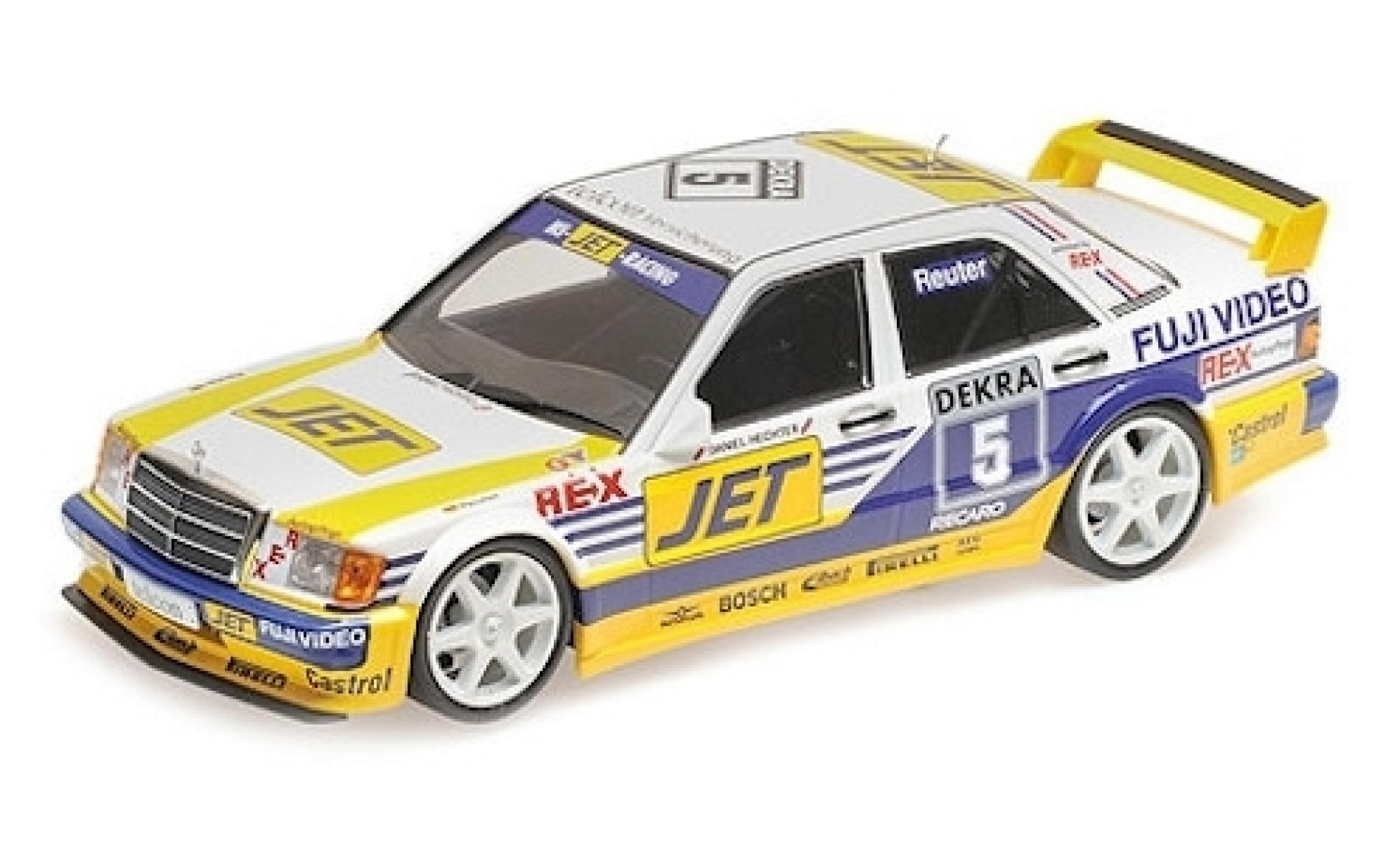 Mercedes 190 1/18 Minichamps E 2.5-16 Evo 1 (W201) No.5 Team MS-JET Jet DTM 1989 M.Reuter modellino in miniatura