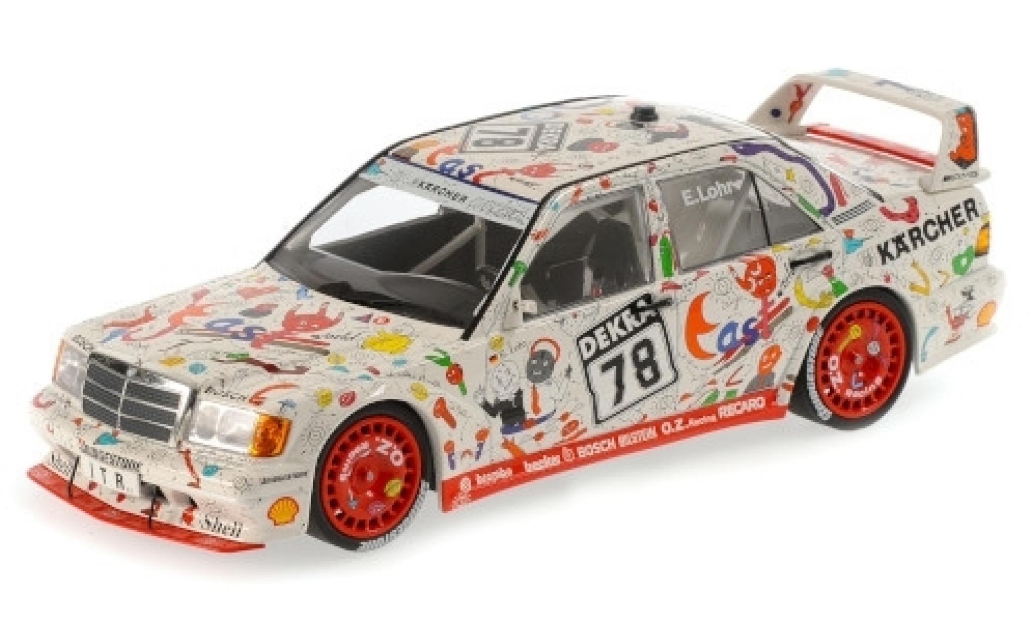 Mercedes 190 1/18 Minichamps E 2.5-16 EVO 2 No.78 Team AMG-West Andora DTM 1989 E.Lohr modellino in miniatura