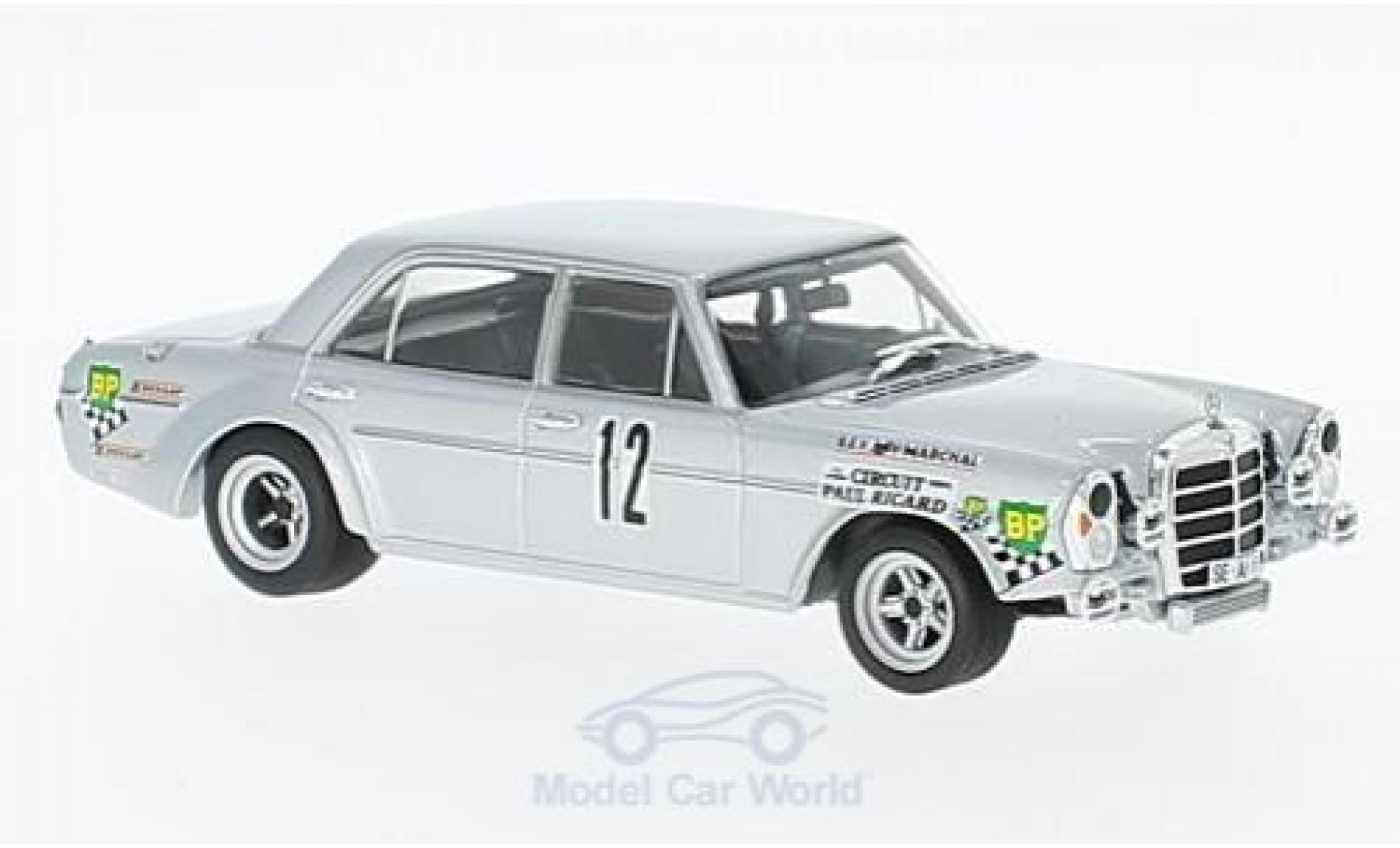 Mercedes 300 SEL 1/43 Minichamps SEL 6.8 AMG No.12 12h Paul Ricard 1971 K.Behrmann/J-P.Jabouille/J.Dolhem modellino in miniatura