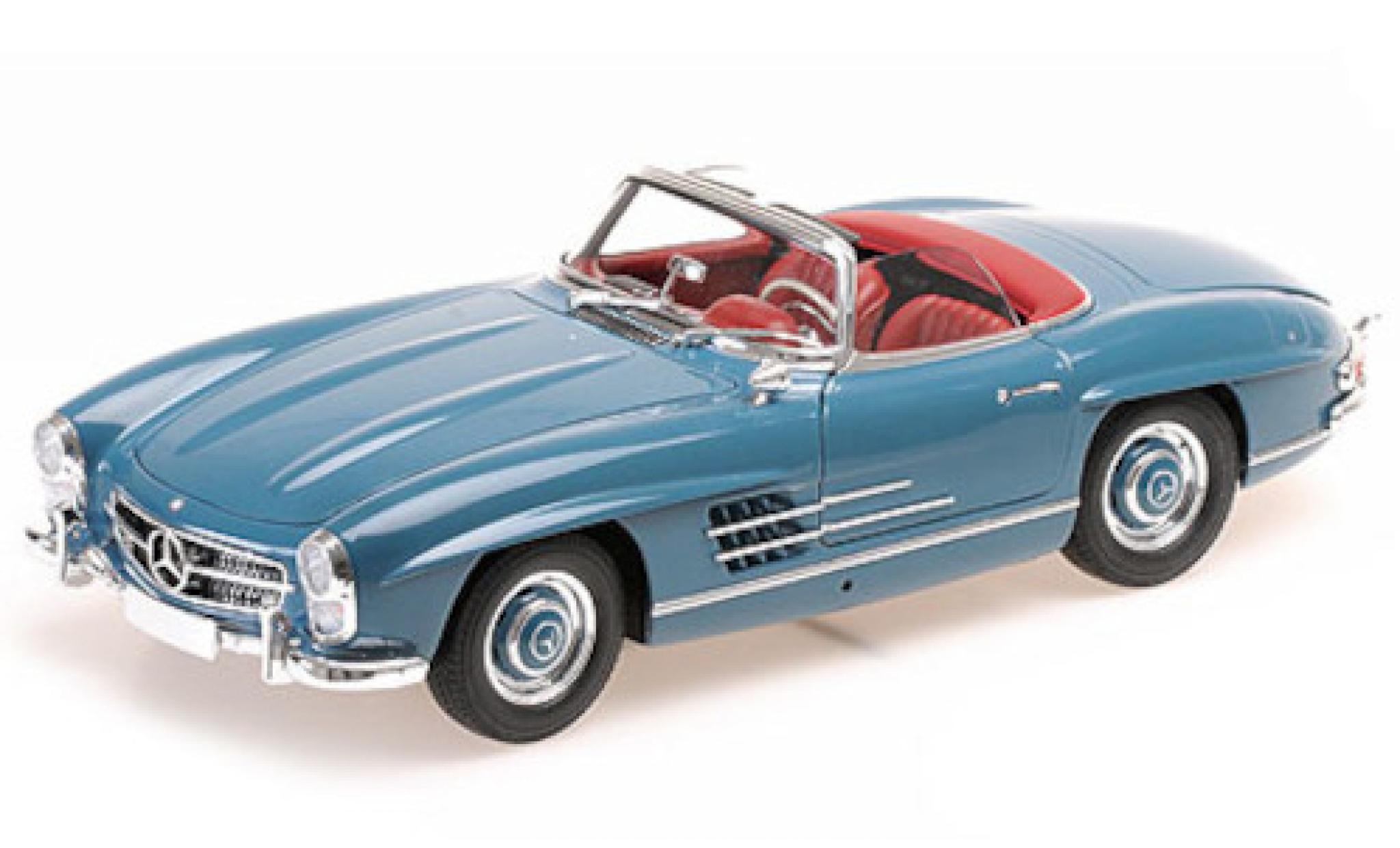 Mercedes 300 1/18 Minichamps SL Roadster (W198) blu 1957 modellino in miniatura