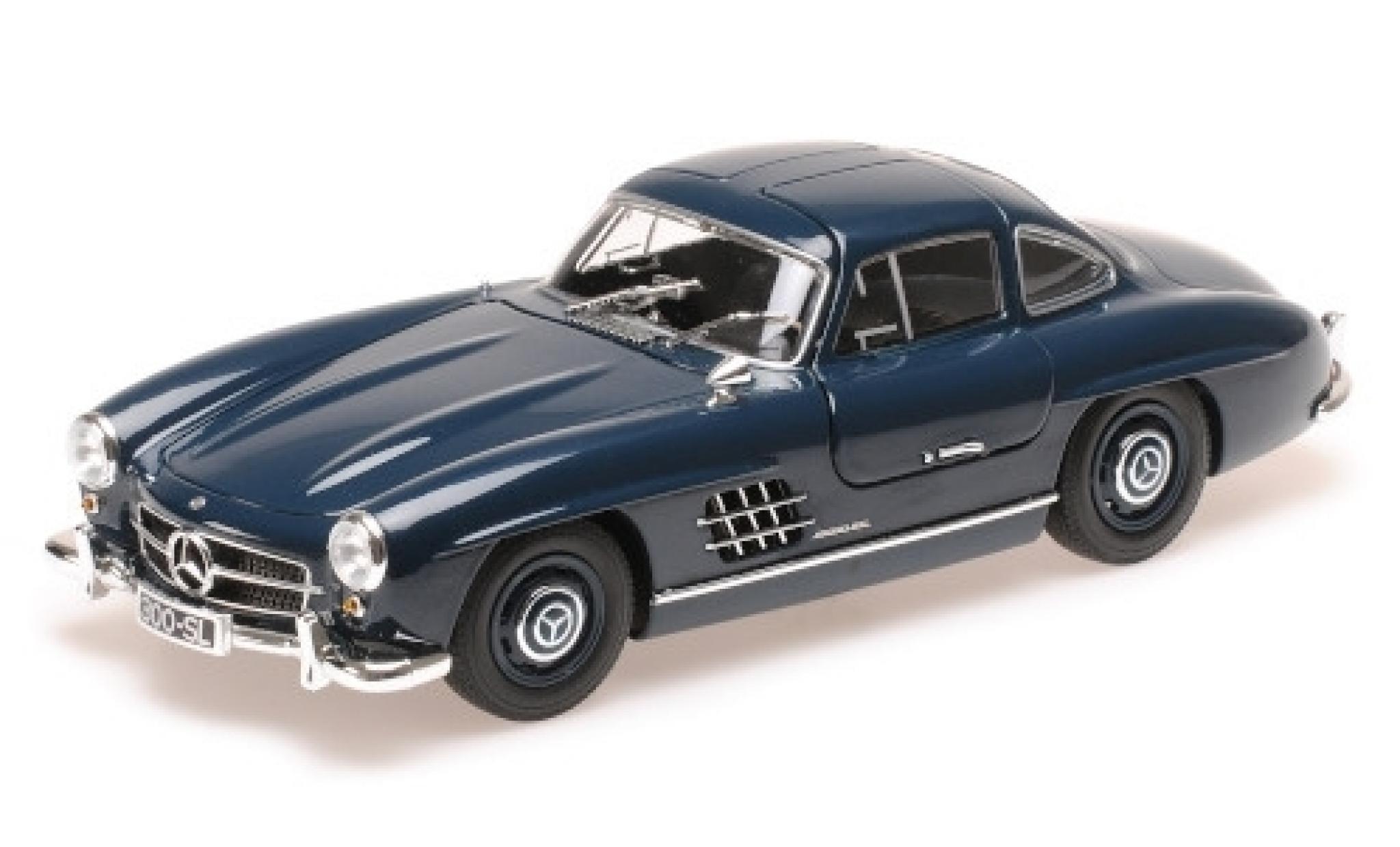 Mercedes 300 1/18 Minichamps SL (W198) blu 1955 modellino in miniatura
