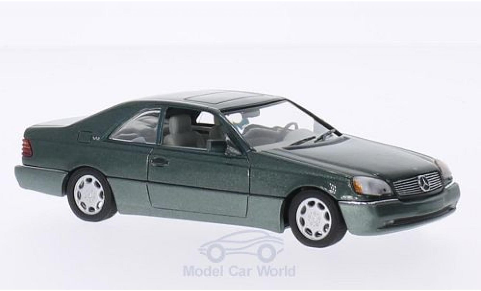 Mercedes 600 1/43 Minichamps SEC Coupe (C140) metallico verde 1992 modellino in miniatura