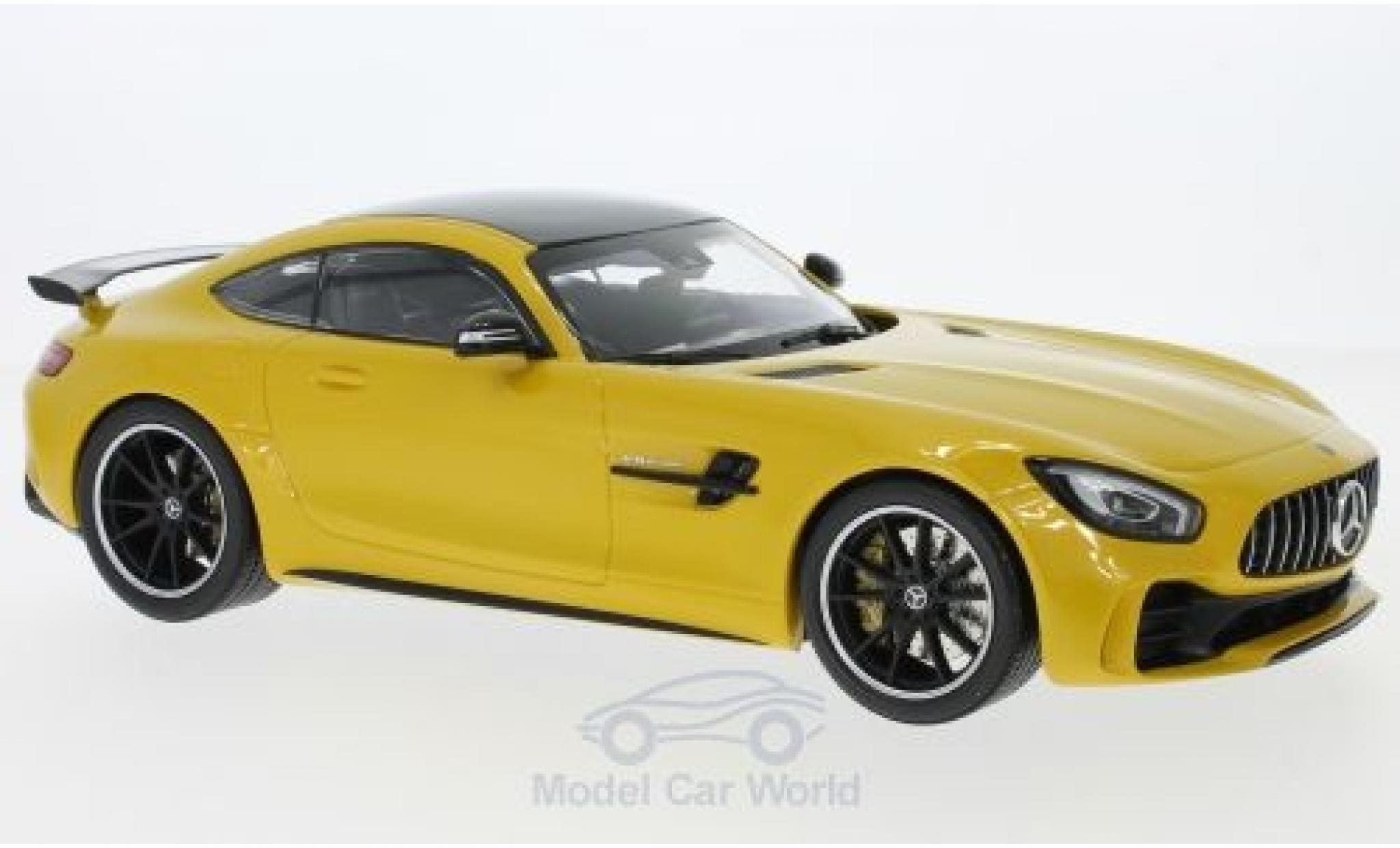 Mercedes AMG GT 1/18 Minichamps -R giallo/nero 2017 modellino in miniatura
