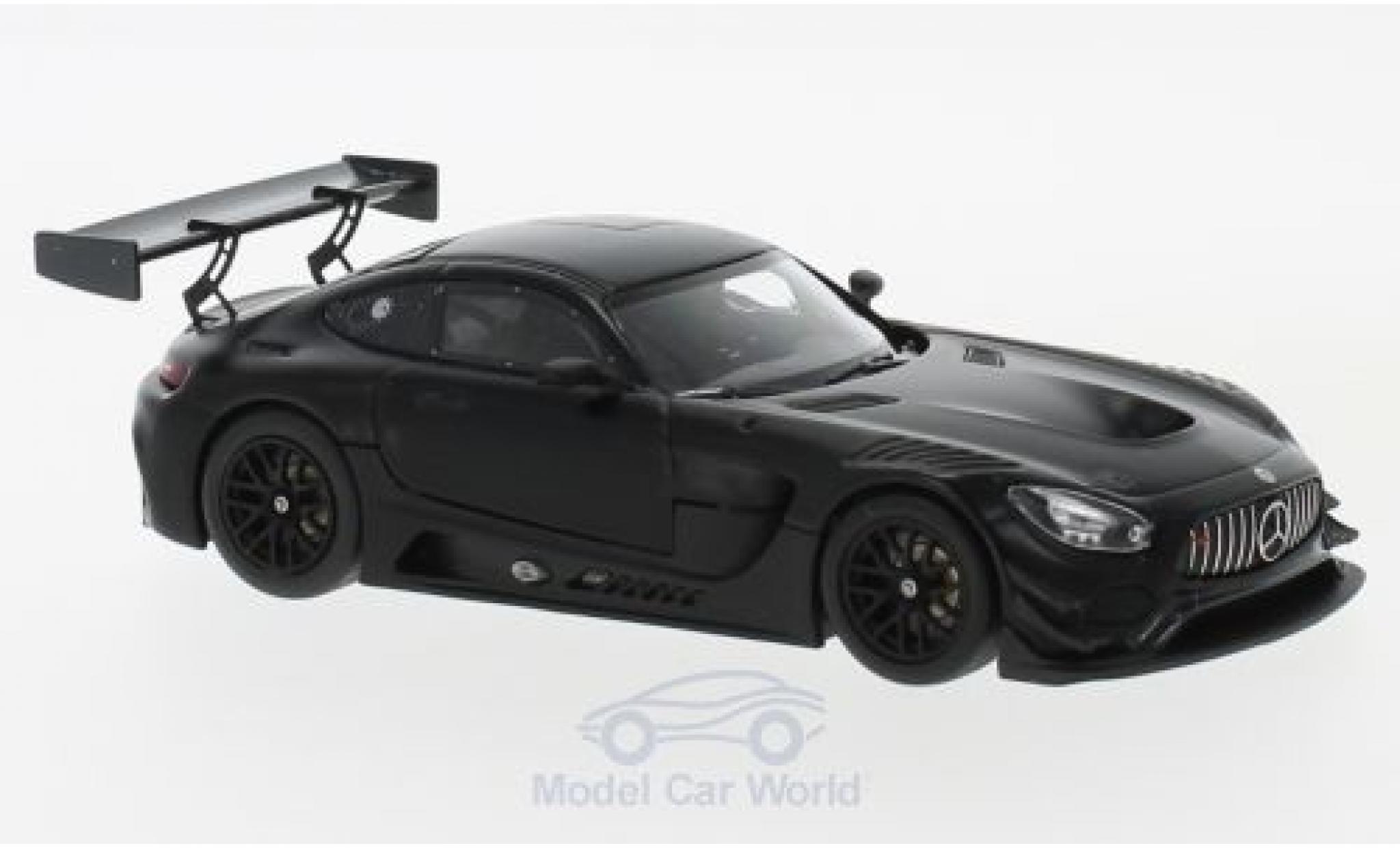 Mercedes AMG GT 1/43 Minichamps 3 matt-nero 2017 Plain Body Version modellino in miniatura