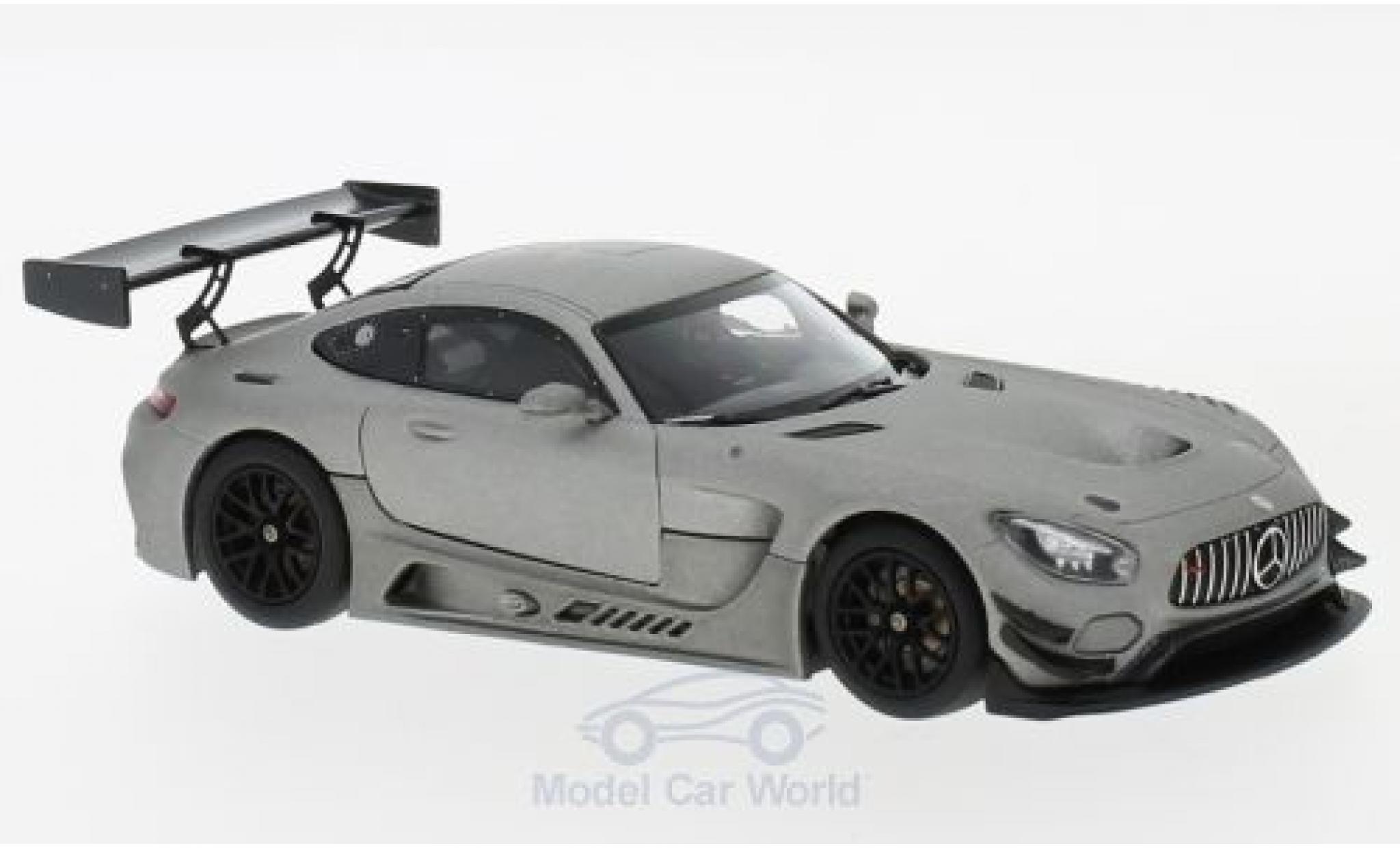 Mercedes AMG GT 1/43 Minichamps 3 matt-grigio 2017 Plain Body Version modellino in miniatura