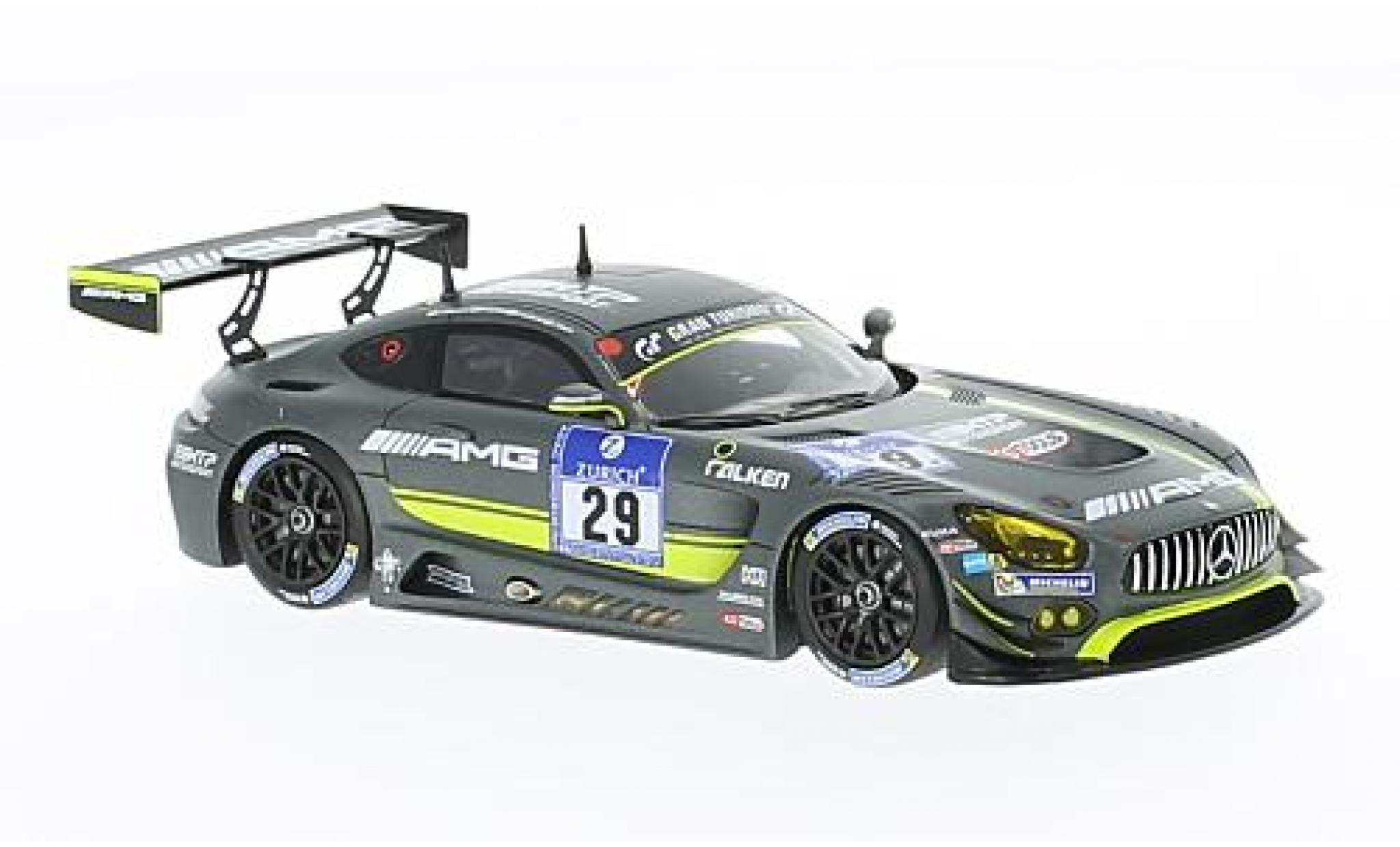 Mercedes AMG GT 1/43 Minichamps 3 No.29 AMG-Team HTP Motorsport 24h Nürburgring 2016 C.Vietoris/M.Seefried/C.Hohenadel/R.van le Zande modellino in miniatura