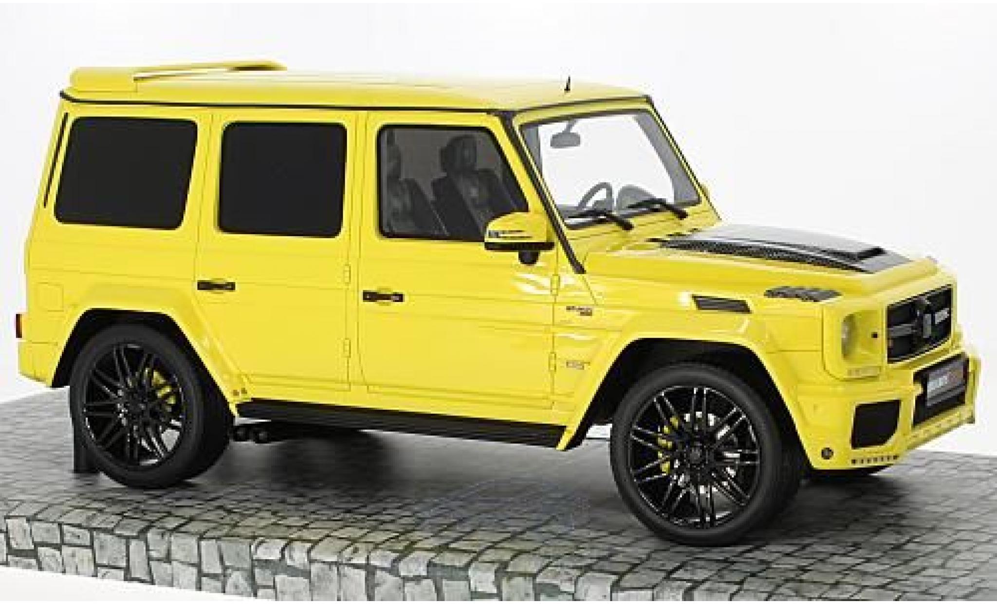 Mercedes Classe G 1/18 Minichamps Brabus 850 6.0 Biturbo Widestar giallo 2016 Basis G 63 AMG modellino in miniatura