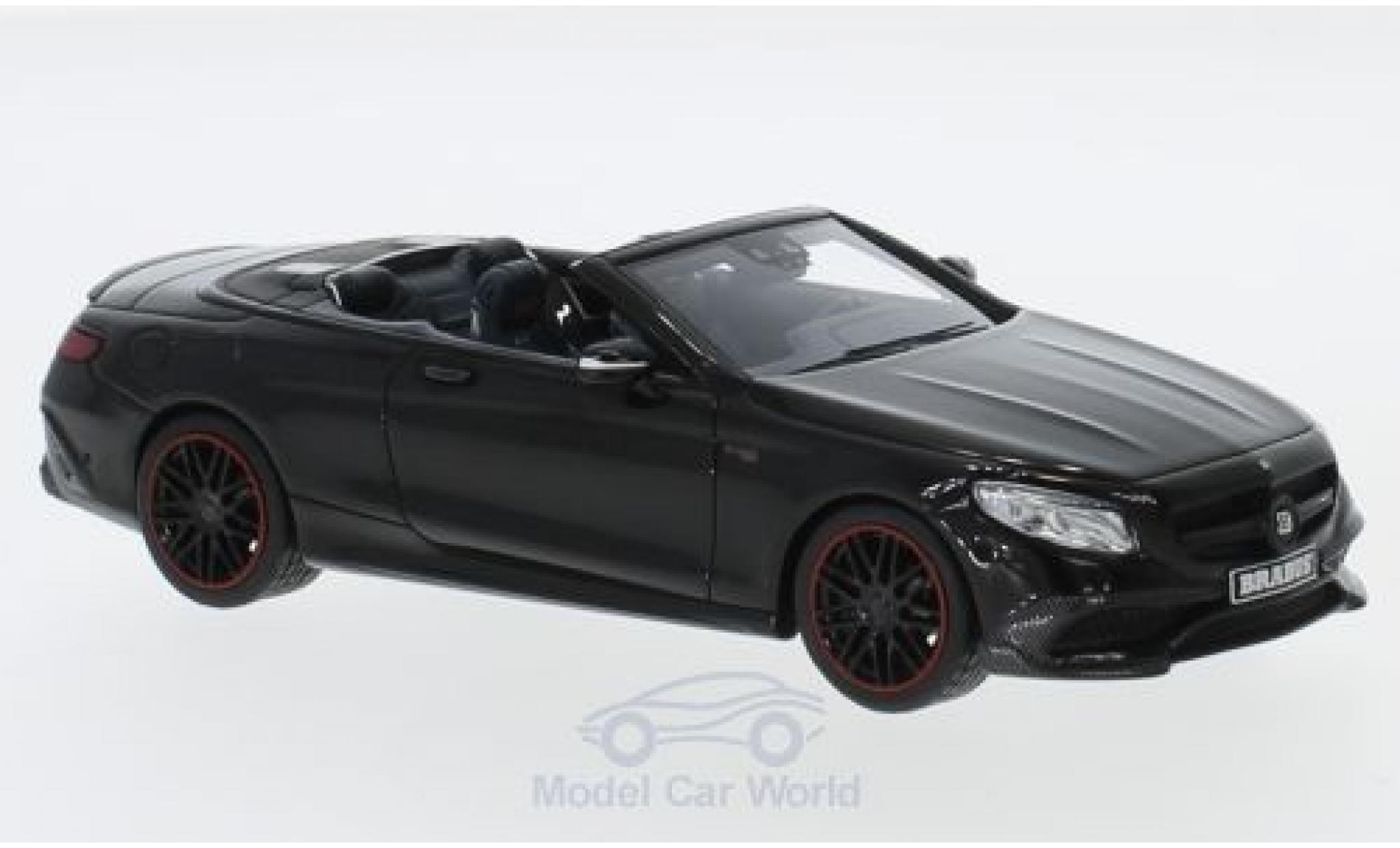 Mercedes Classe S 1/43 Minichamps Brabus 850 nero 2016 Basis AMG S 63 Cabriolet modellino in miniatura