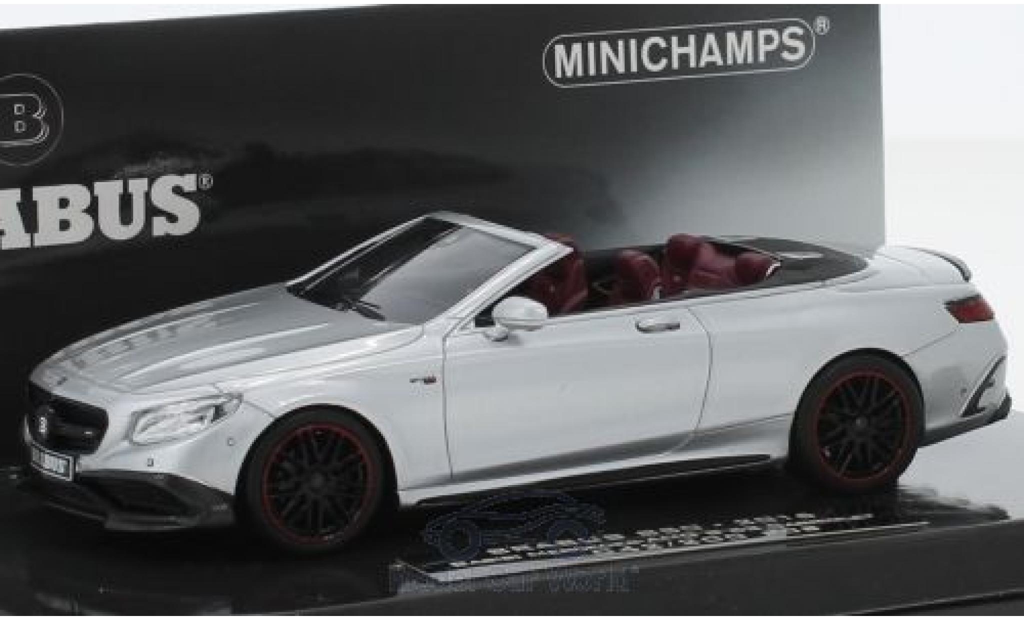 Mercedes Classe S 1/43 Minichamps Brabus 850 grigio 2016 Basis AMG S 63 Cabriolet modellino in miniatura