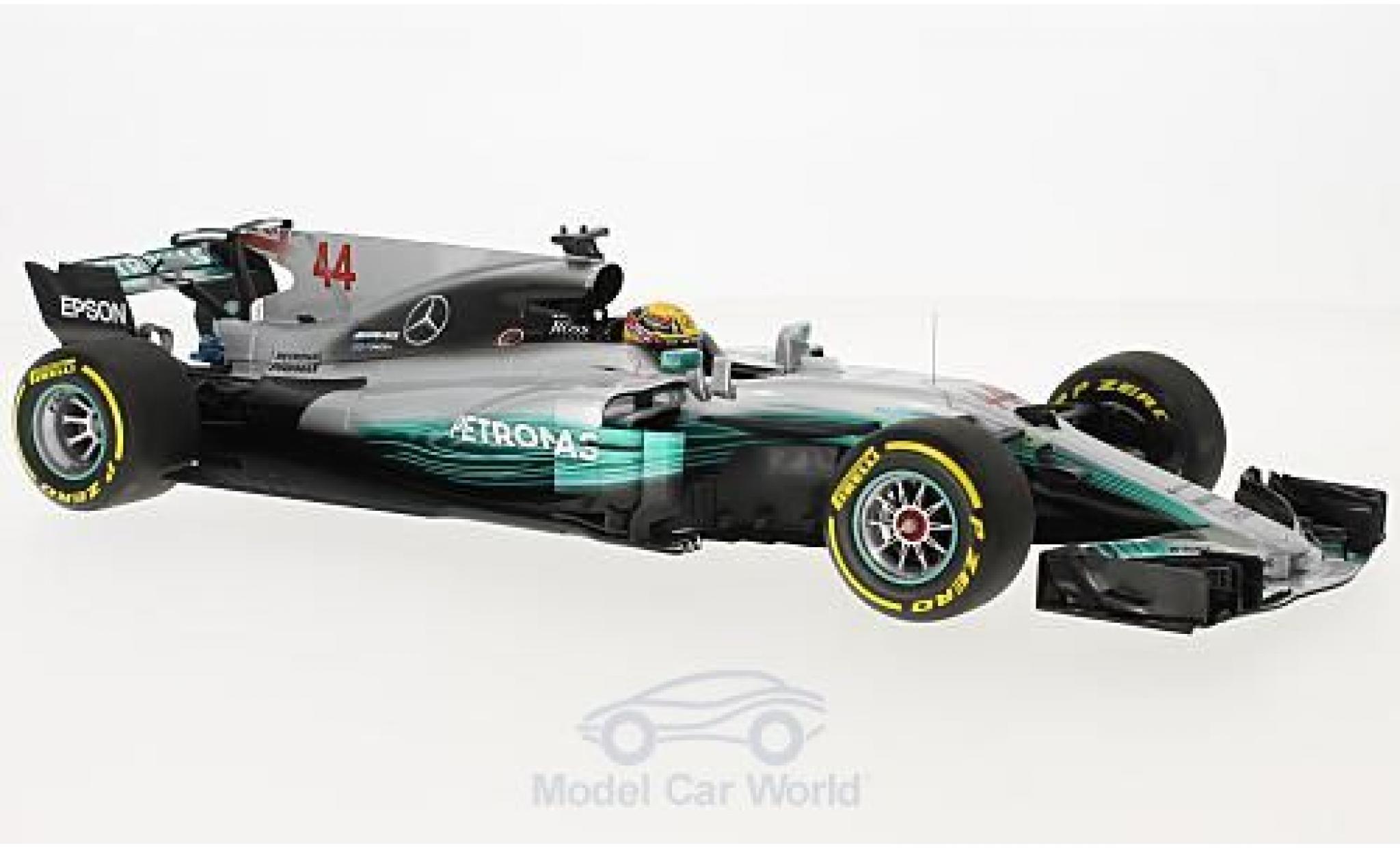 Mercedes F1 1/18 Minichamps W08 EQ Power+ No.44 AMG Petronas Motorsport Petronas Formel 1 GP Spanien 2017 L.Hamilton modellino in miniatura