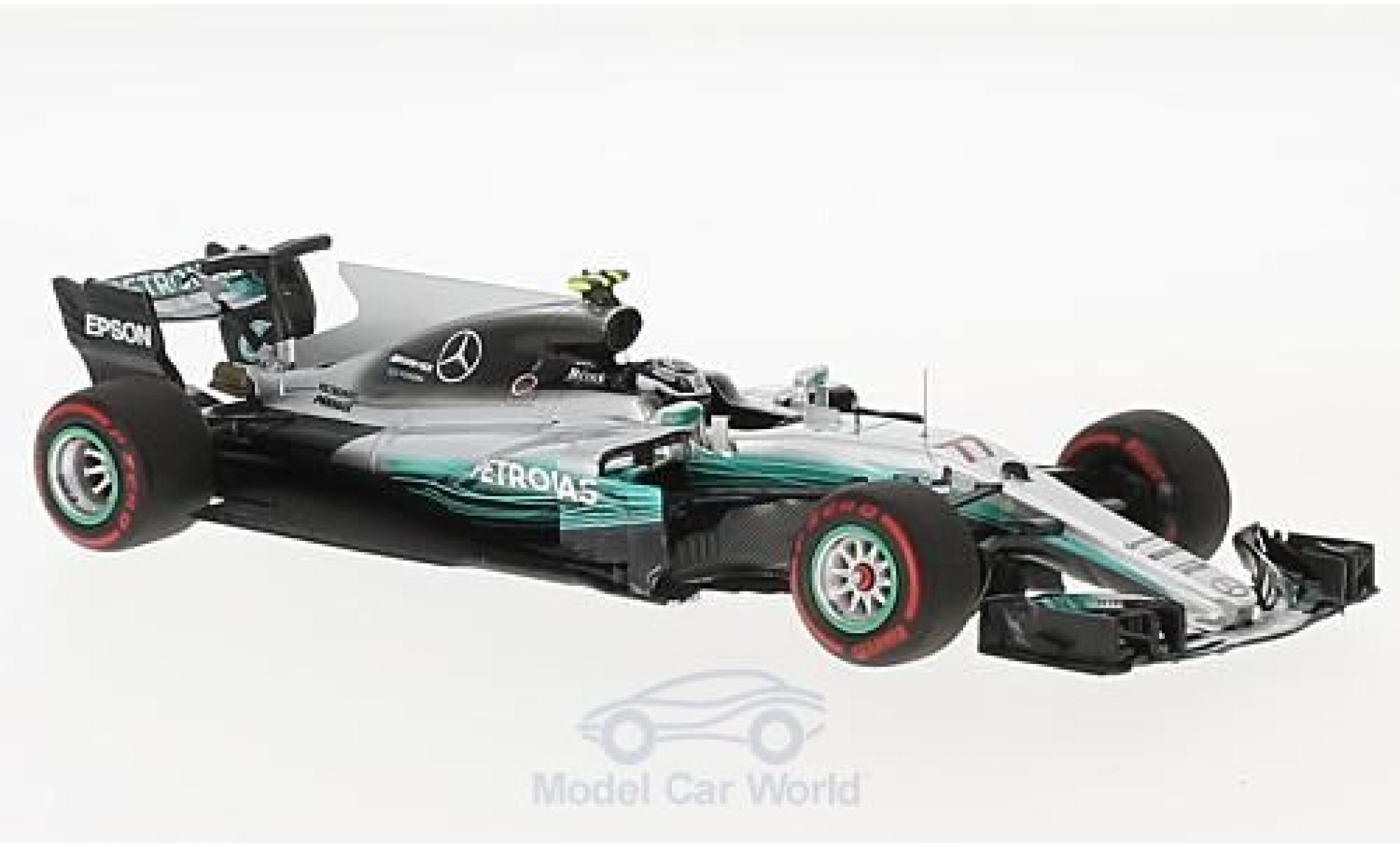 Mercedes F1 1/43 Minichamps W08 EQ Power No.77 AMG Petronas Motorsport Formel 1 GP Russland 2017 V.Bottas modellino in miniatura