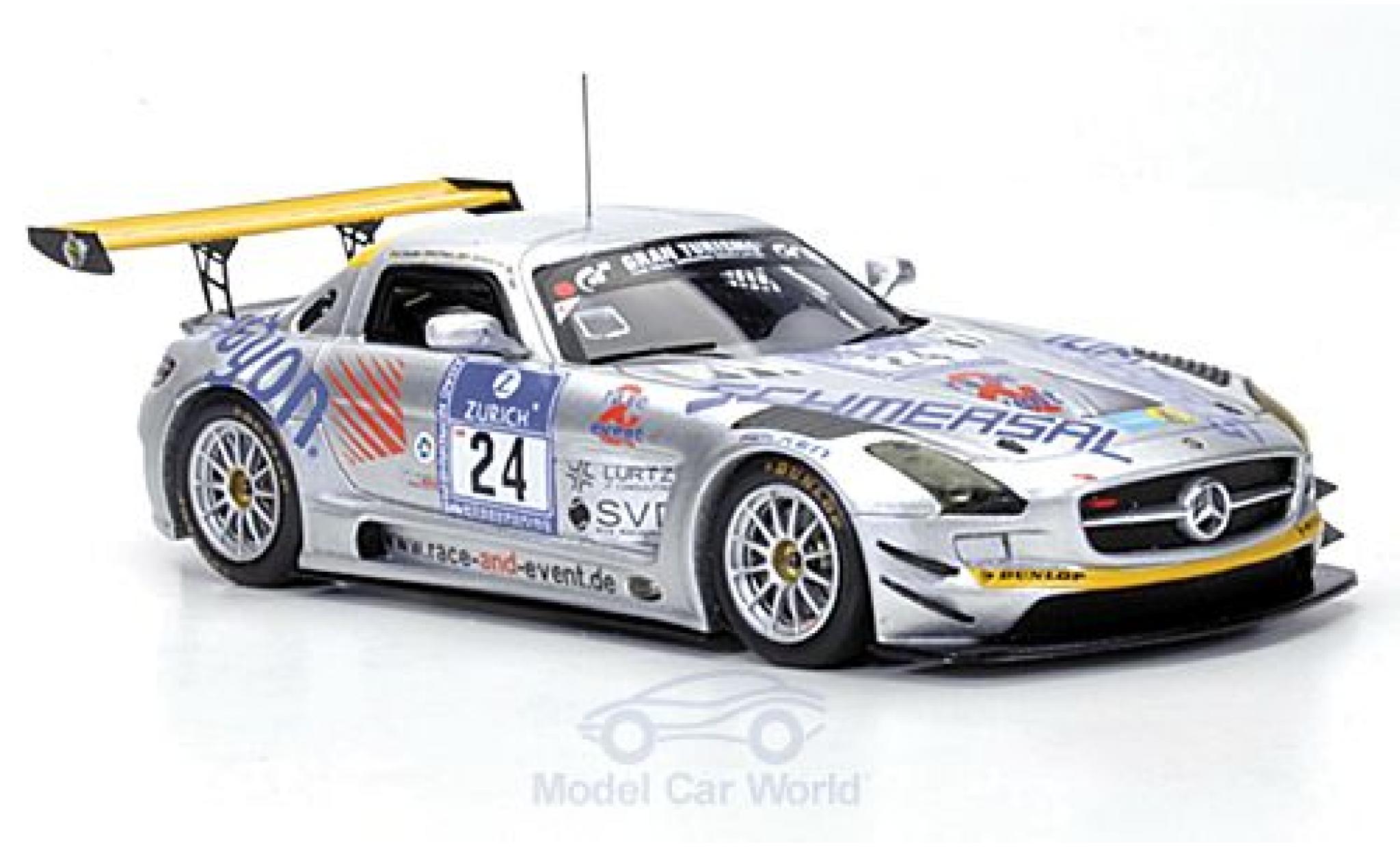 Mercedes SLS 1/43 Minichamps AMG GT3 No.24 Race & Event 24h Nürburgring 2011 Tiger/Geulen/Schmersal/Frers modellino in miniatura