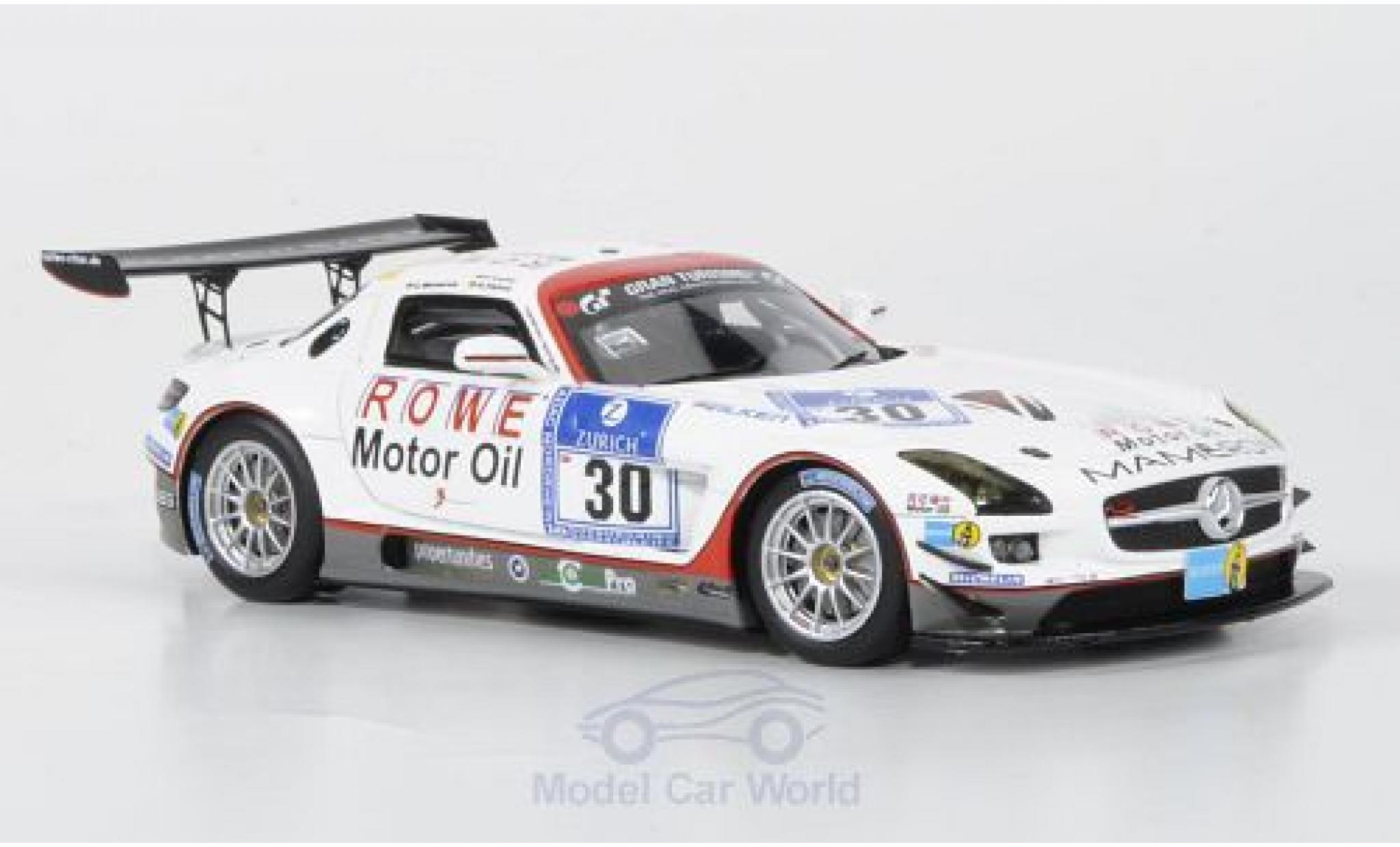 Mercedes SLS 1/43 Minichamps AMG GT3 No.30 Mamerow/Rowe Racing 2011 C.Mamerow/A.Hahne/P.Kaffer modellino in miniatura