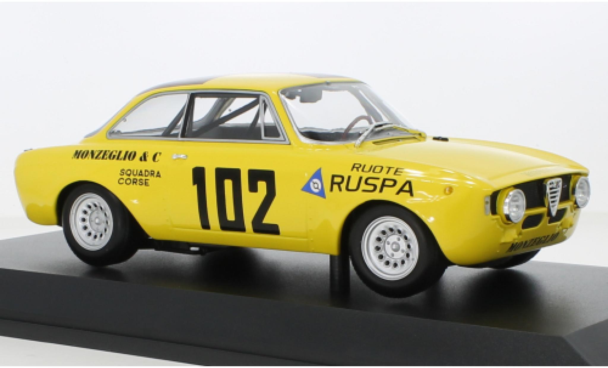 Alfa Romeo GT 1/18 Minichamps A 1300 No.102 Monzeglio Squadra Corse Targa Florio 1971 modellino in miniatura