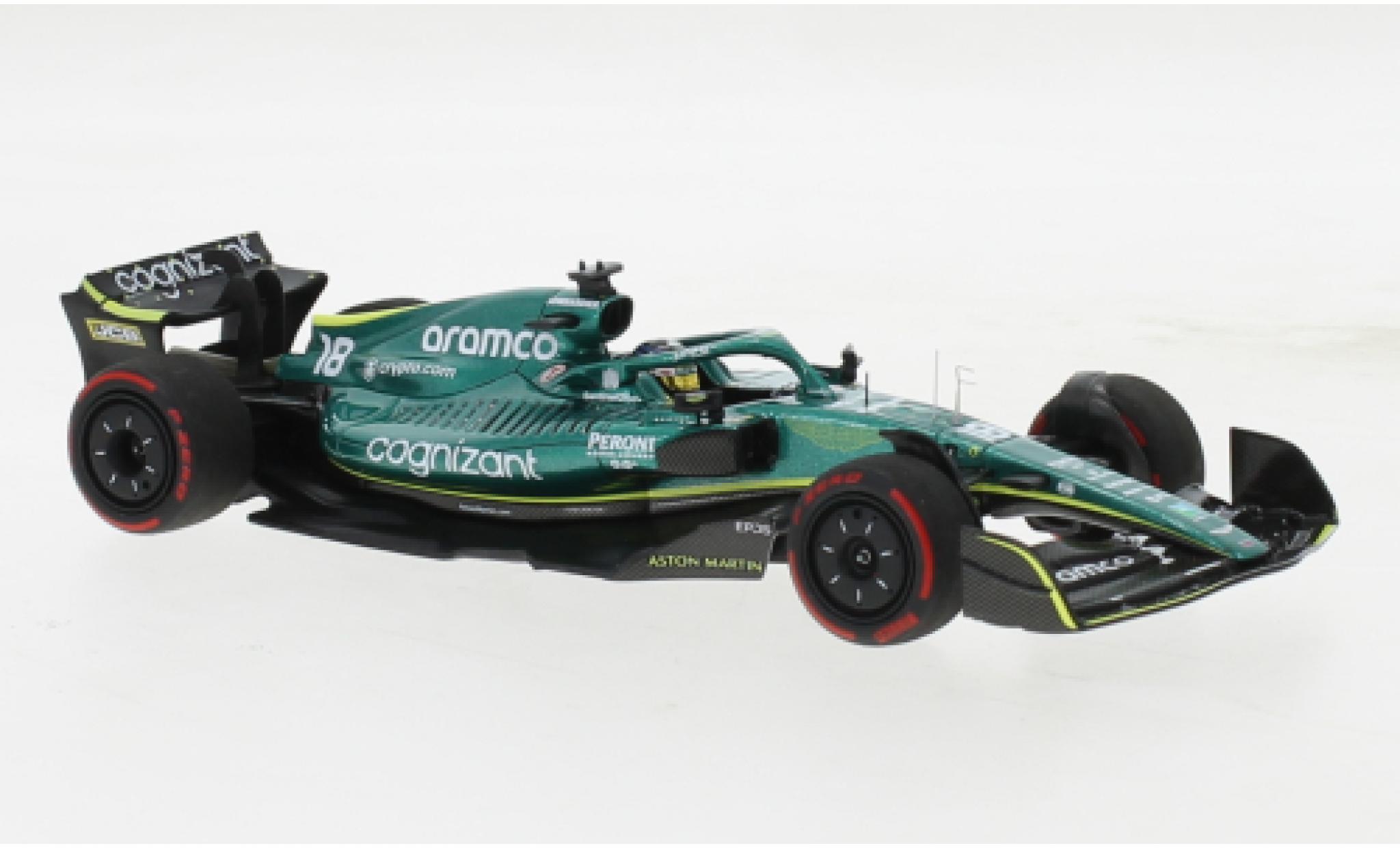 Aston Martin AMR2 1/43 Minichamps 2 No.18 Aramco Cognizant F1 Team Cognizant Formel 1 GP Bahrain 2022 modellino in miniatura