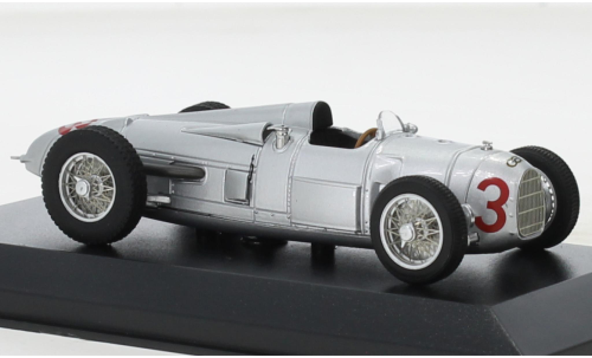Auto Union Typ A 1/43 Minichamps Long Tail No.3 ADAC Course du Eifel 1934 modellino in miniatura