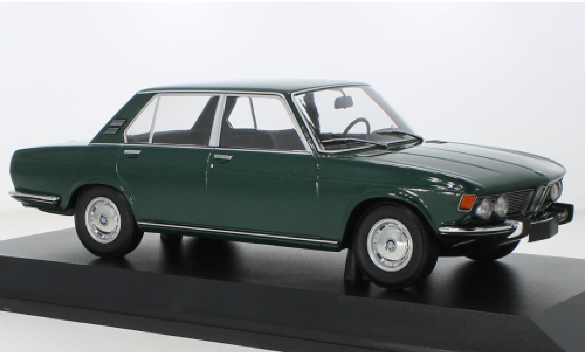 Bmw 2500 1/18 Minichamps metallise verde 1968 modellino in miniatura