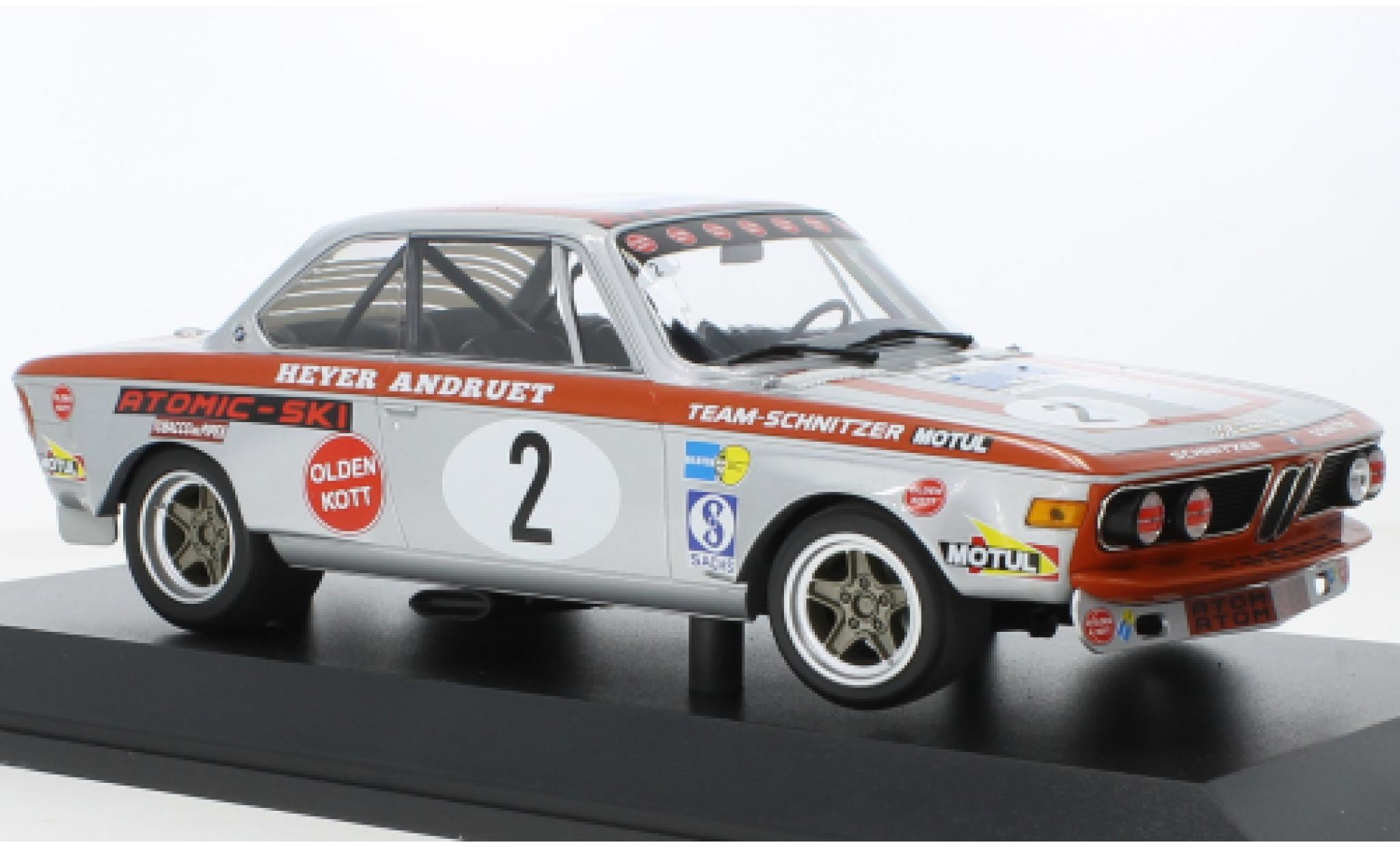 Bmw 2800 1/18 Minichamps CS No.2 -Alpina Tourenwagen GP Nürburgring 1972 modellino in miniatura