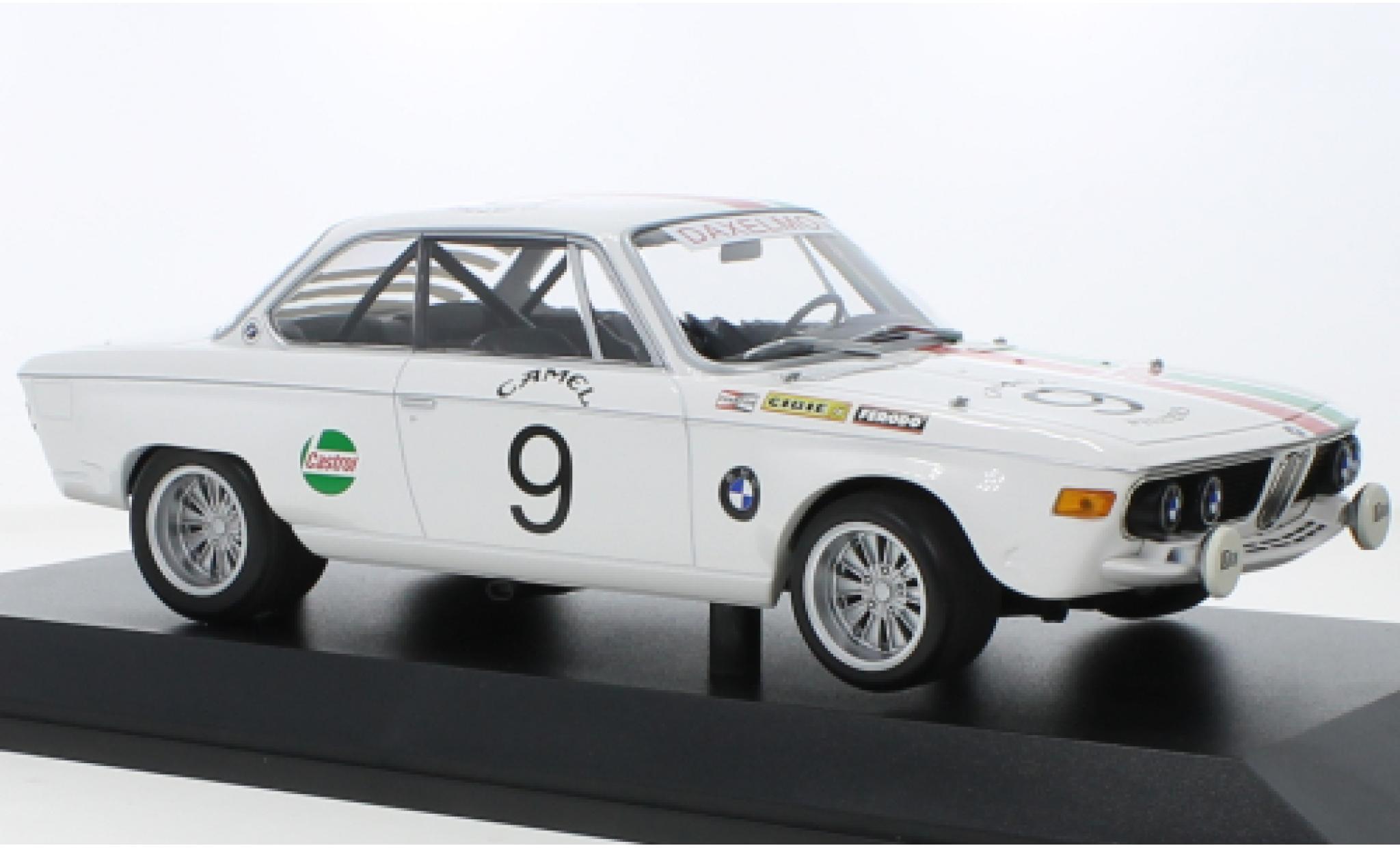 Bmw 2800 1/18 Minichamps CS No.9 Castrol 24h Spa 1971 modellino in miniatura
