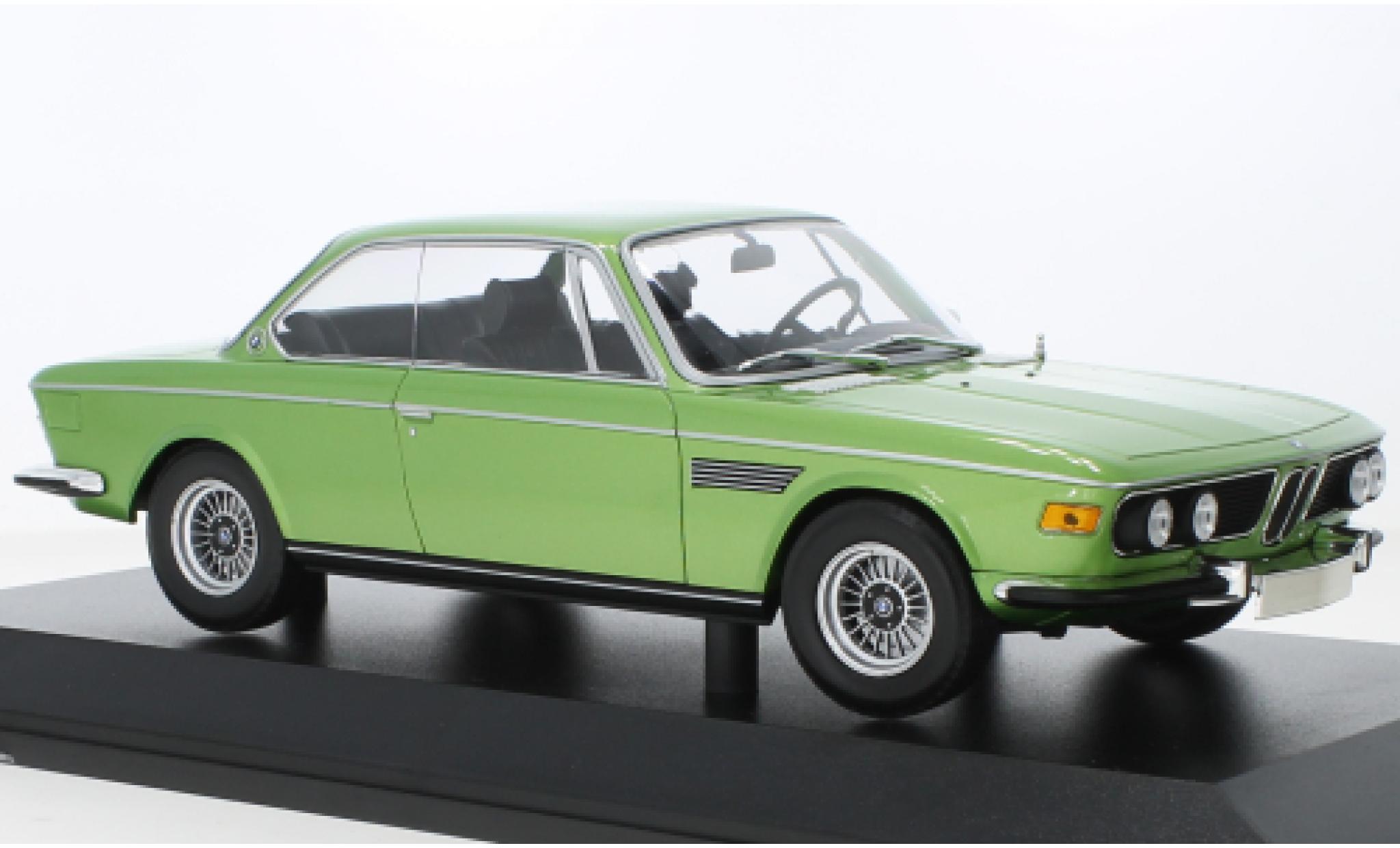 Bmw 3.0 1/18 Minichamps CSI metallise verde 1971 modellino in miniatura
