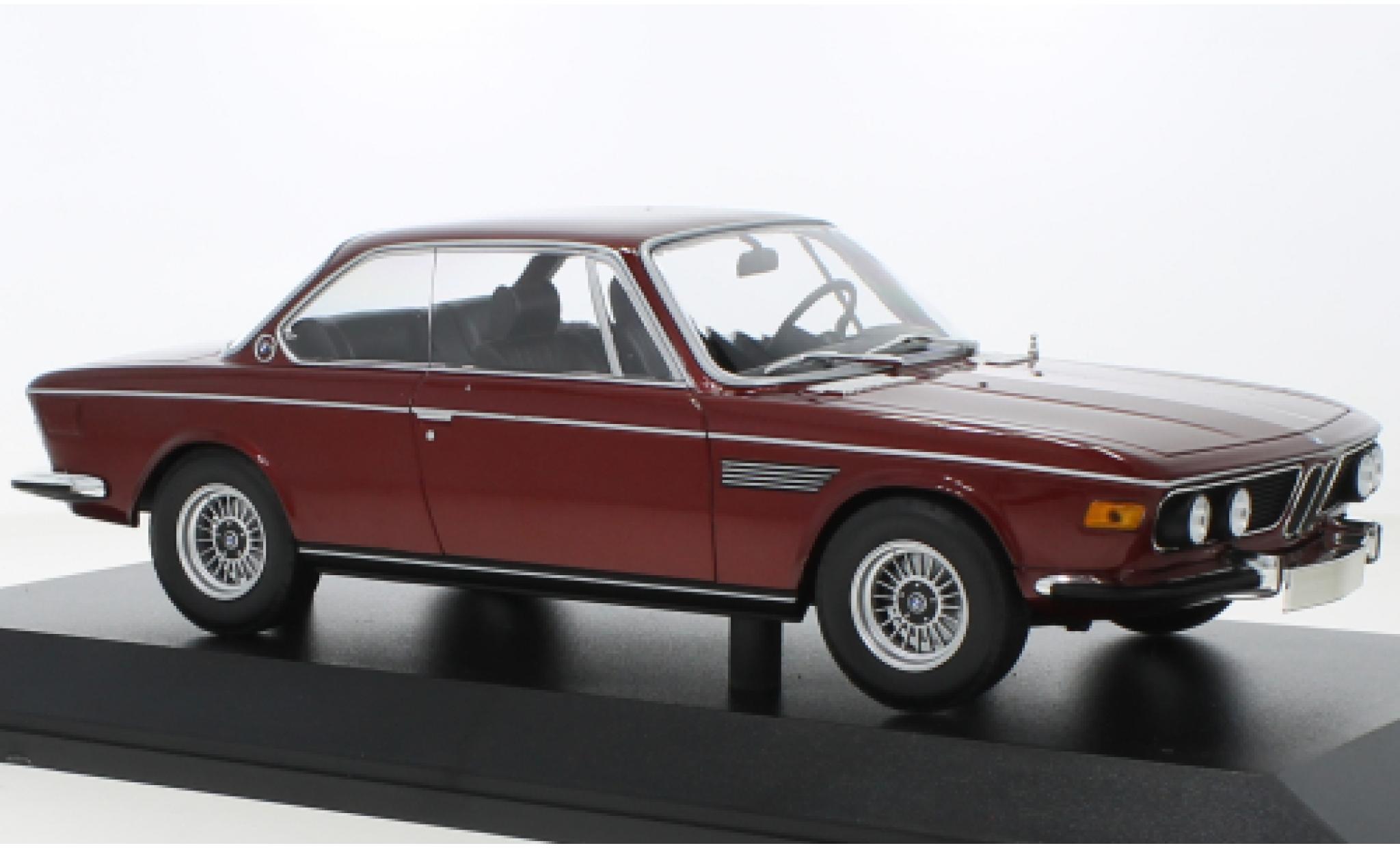 Bmw 3.0 1/18 Minichamps CSI metallise rosso 1971 modellino in miniatura