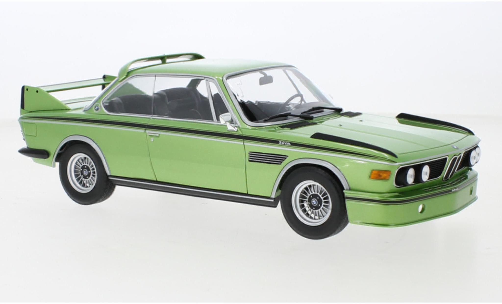 Bmw 3.0 1/18 Minichamps CSL metallise verde 1973 modellino in miniatura