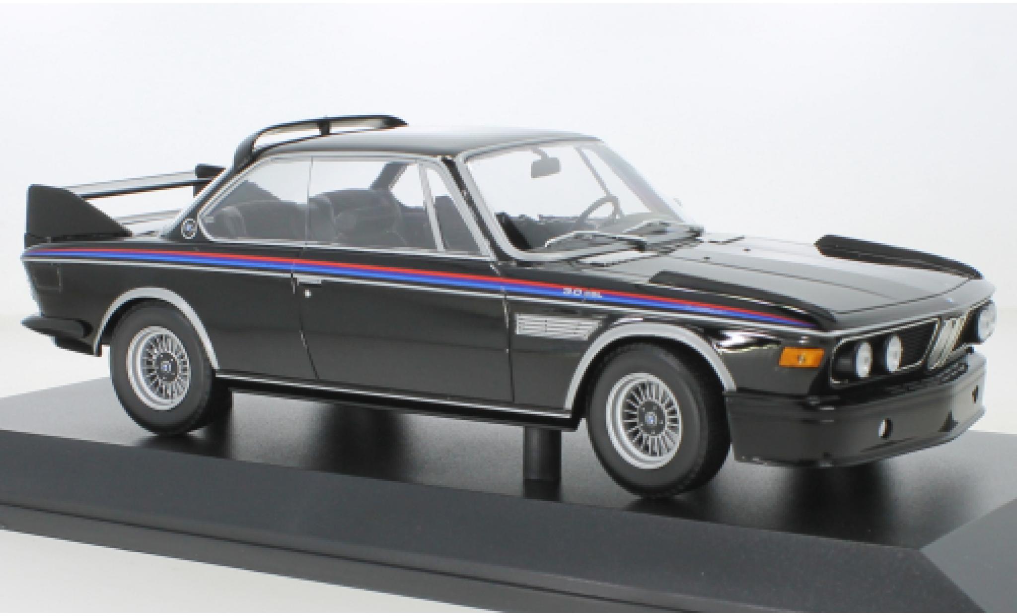 Bmw 3.0 1/18 Minichamps CSL nero 1973 modellino in miniatura