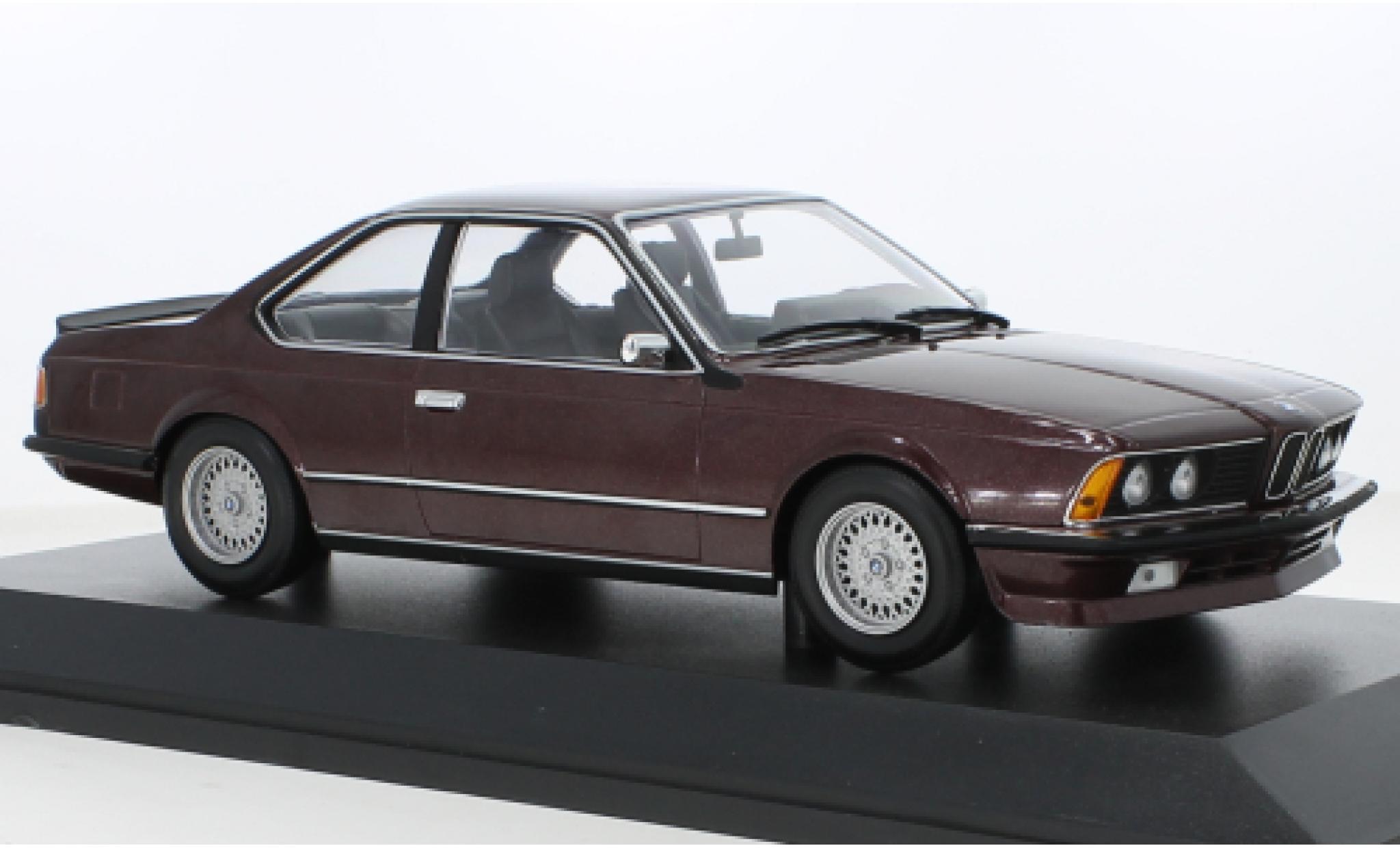 Bmw 635 1/18 Minichamps CSI metallise rosso 1982 modellino in miniatura