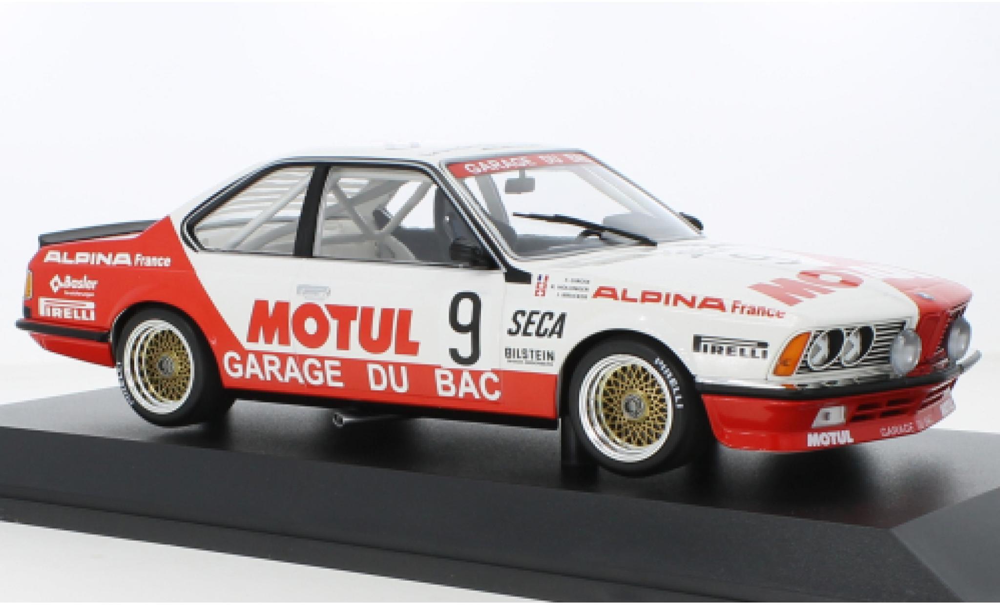 Bmw 635 1/18 Minichamps CSi No.9 Garage Du Bac Motul 24h Spa 1984 modellino in miniatura