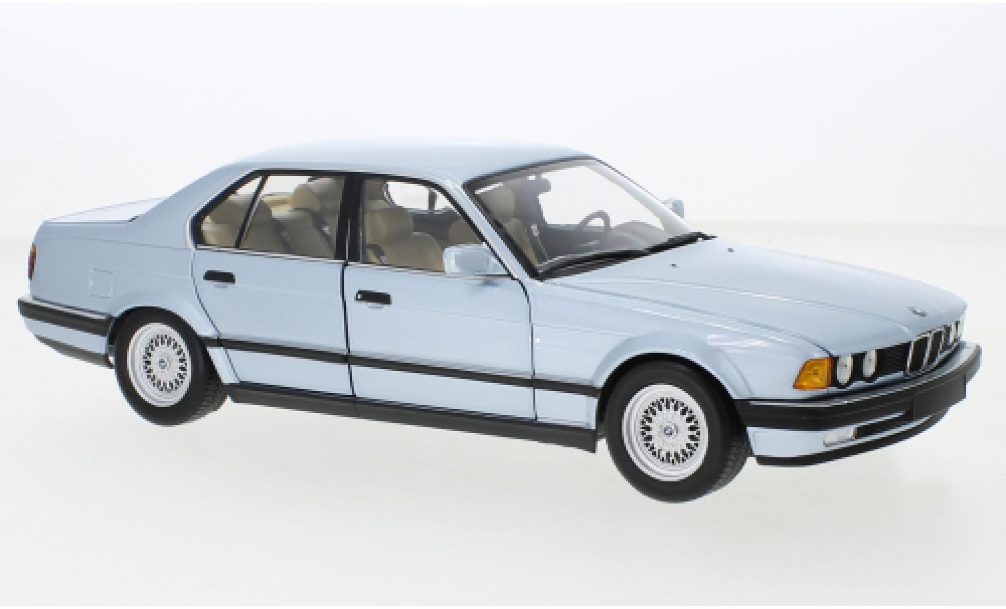 Bmw 730 1/18 Minichamps i (E32) metallise blu 1986 modellino in miniatura