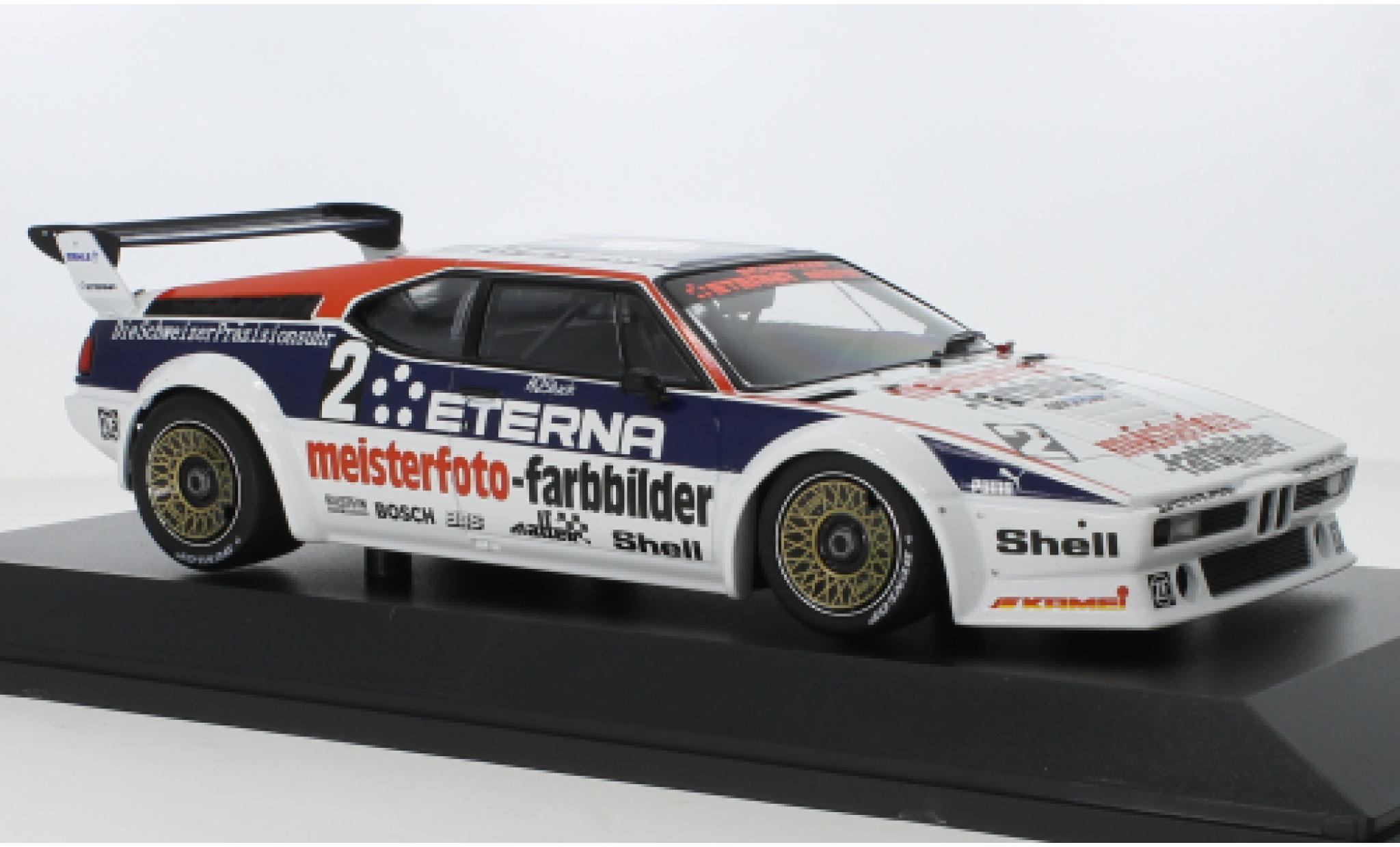 Bmw M1 1/18 Minichamps No.2 Schnitzer Eterna Meisterphoto Team DRT Zolder 1982 modellino in miniatura