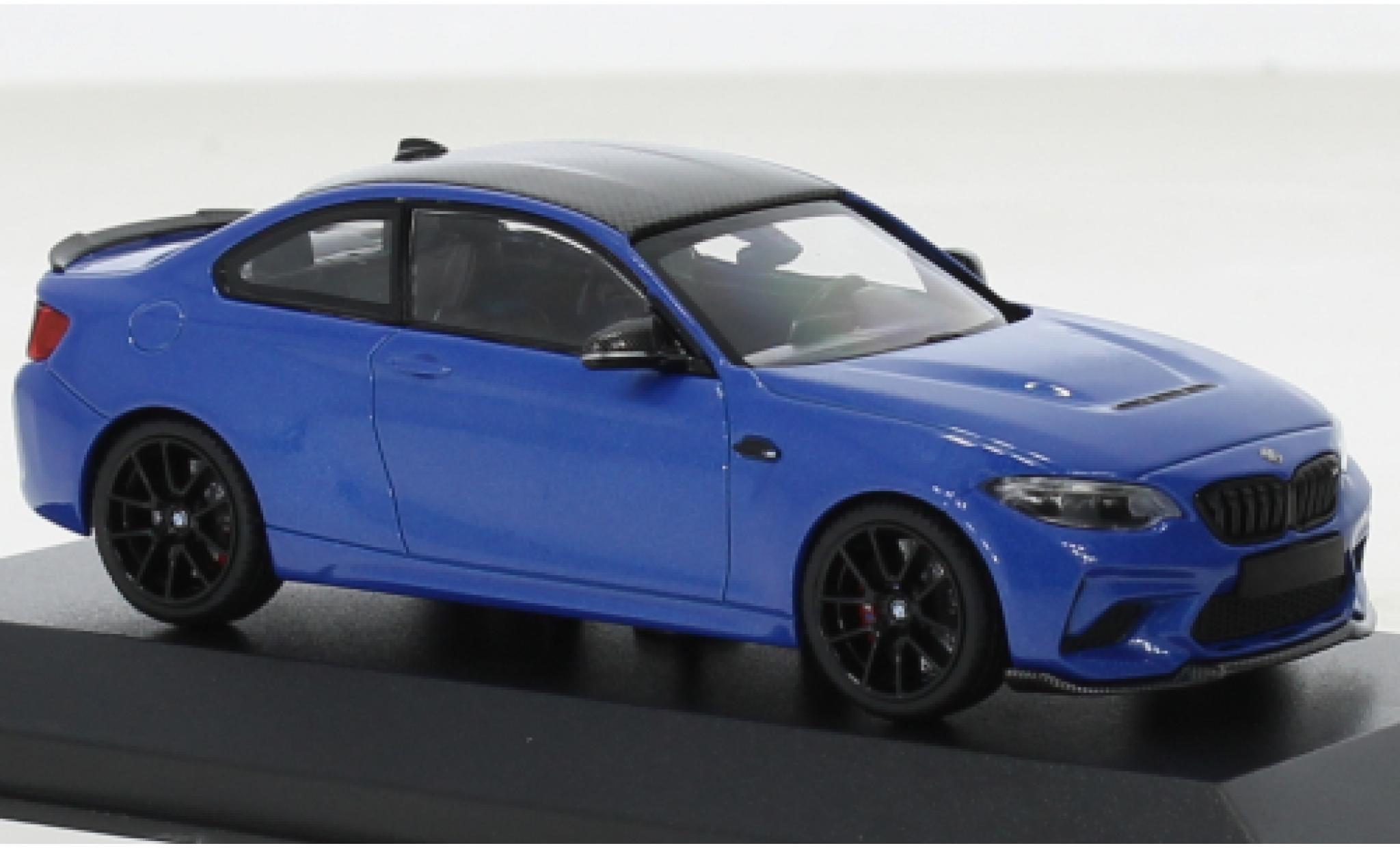 Bmw M2 1/18 Minichamps CS metallise blu 2020 modellino in miniatura