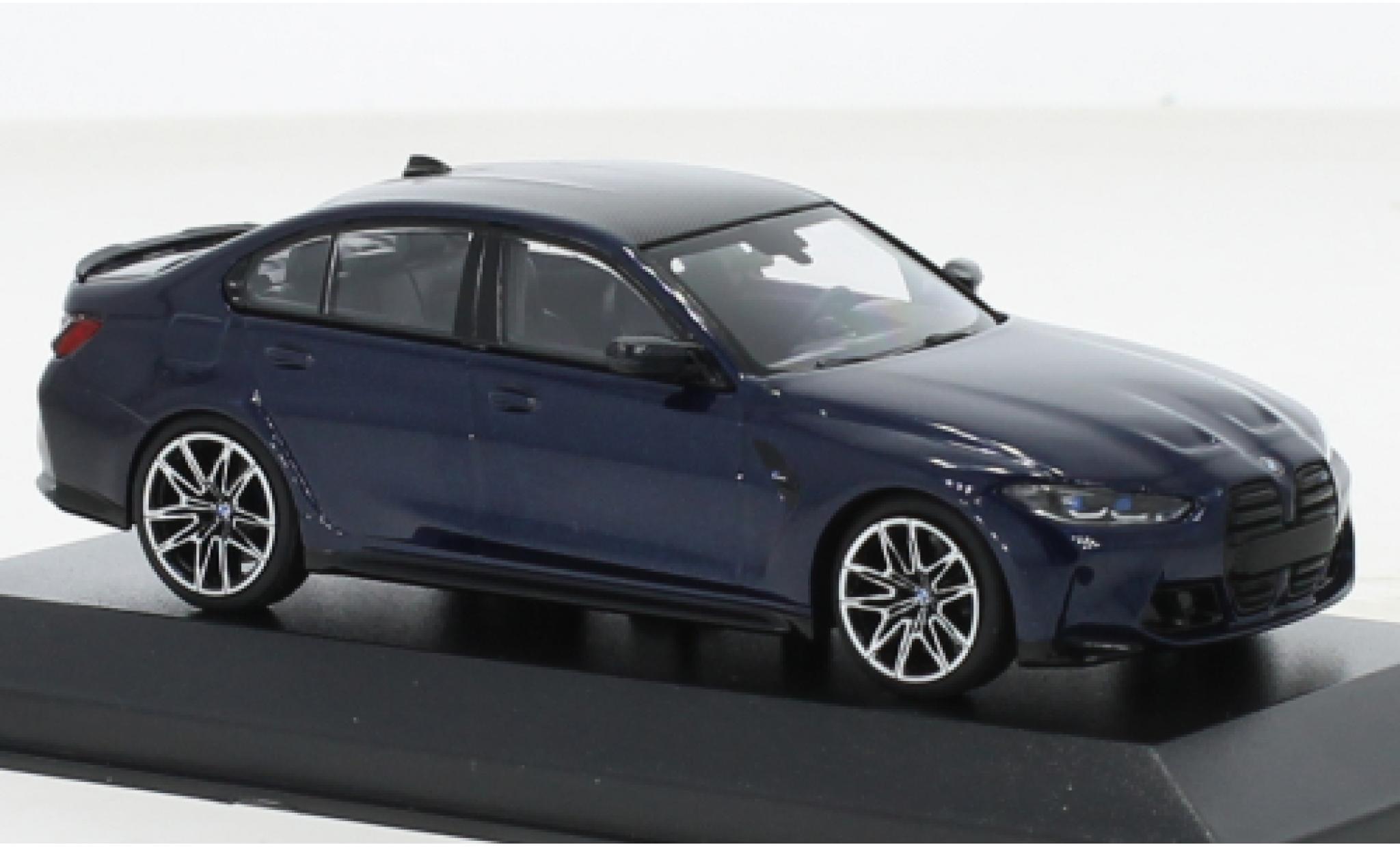 Bmw M3 1/43 Minichamps Competition (G80) metallise blu 2020 modellino in miniatura