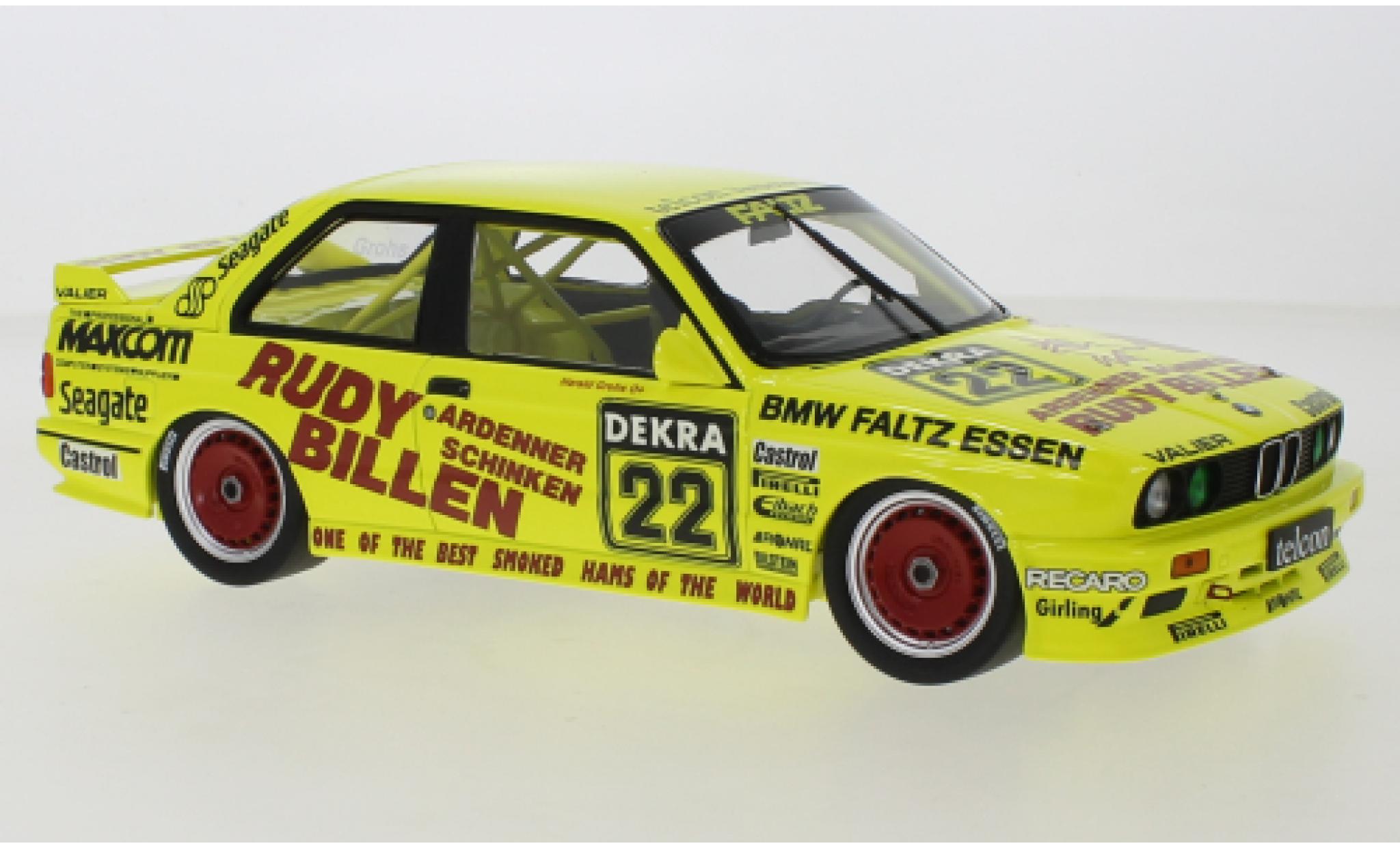 Bmw M3 1/18 Minichamps (E30) No.22 Valier Motorsport Rudy Billen DTM 1989 modellino in miniatura