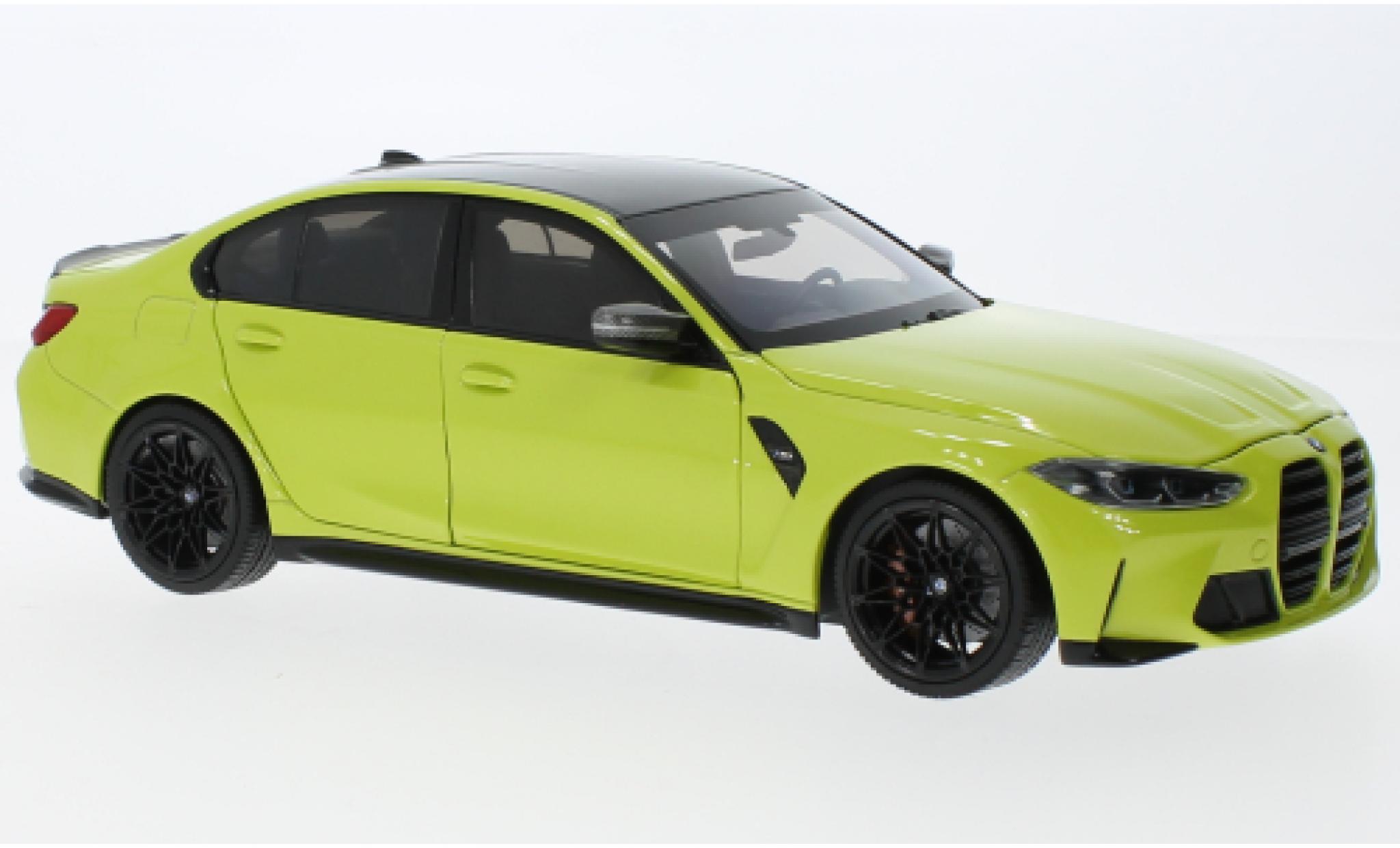 Bmw M3 1/18 Minichamps (G80) metallise giallo 2020 modellino in miniatura
