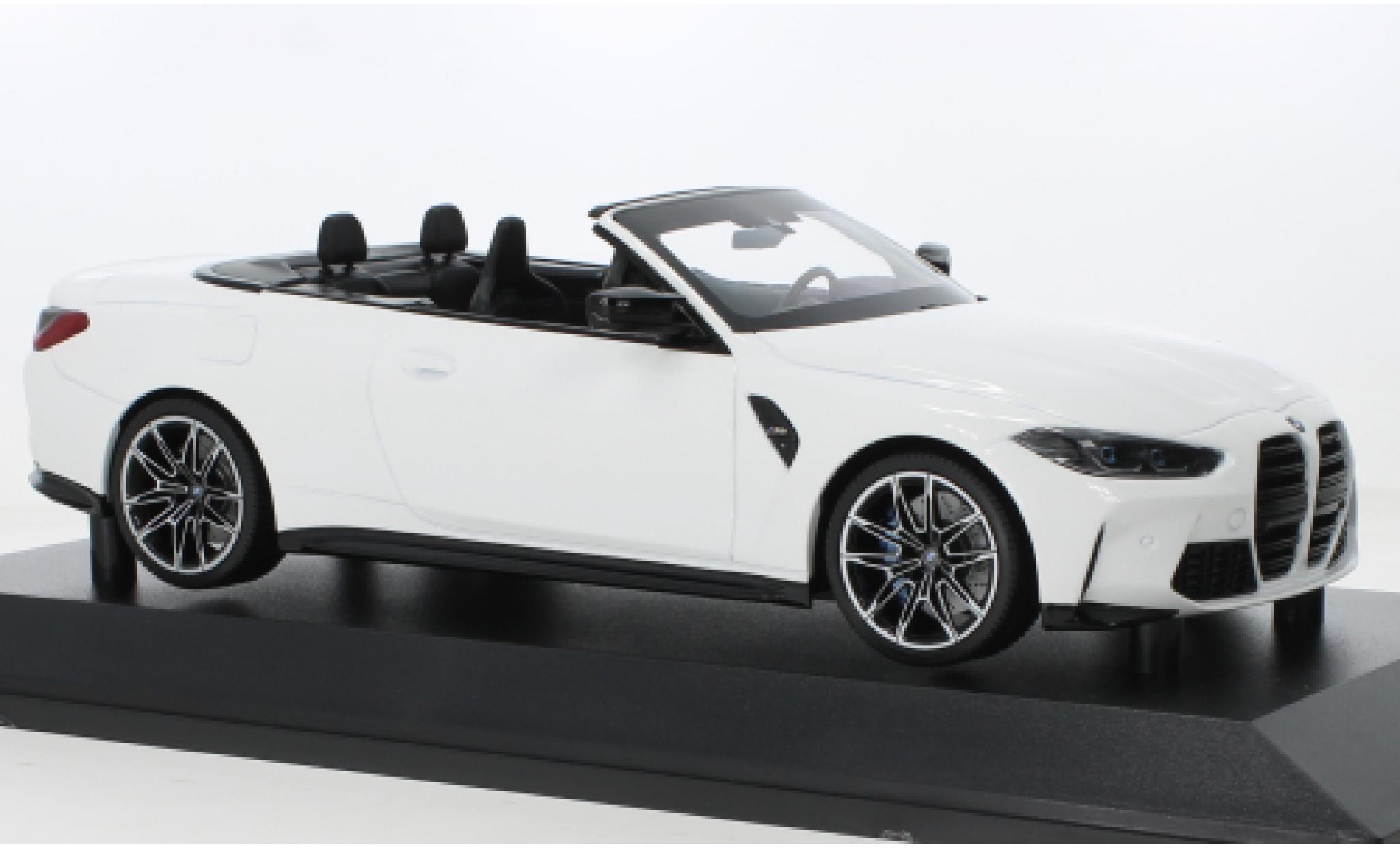 Bmw M4 1/18 Minichamps cabriolet bianco 2021 modellino in miniatura