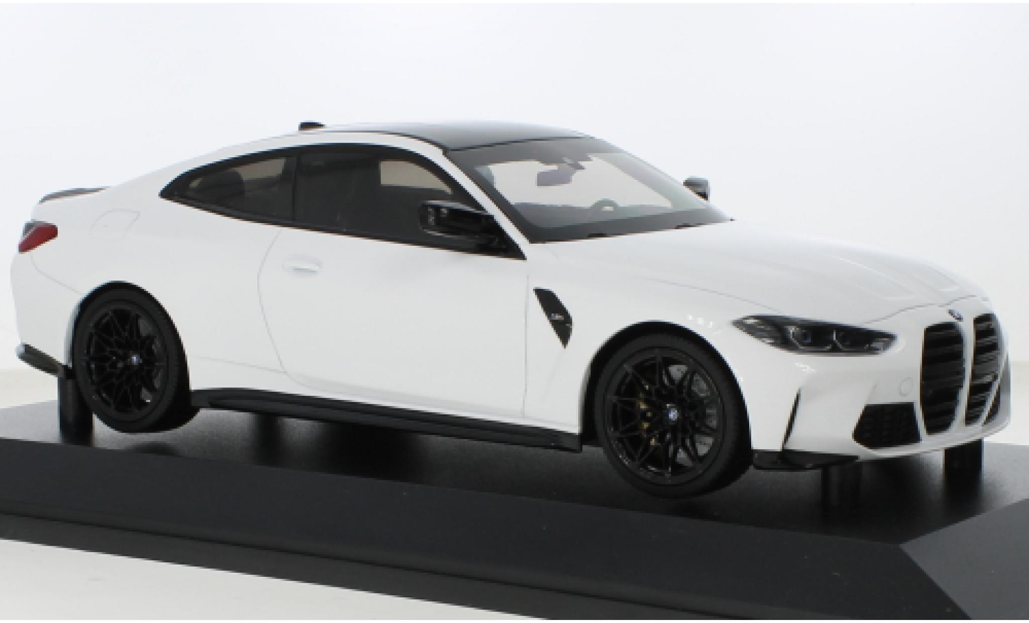 Bmw M4 1/18 Minichamps metallise bianco 2020 modellino in miniatura