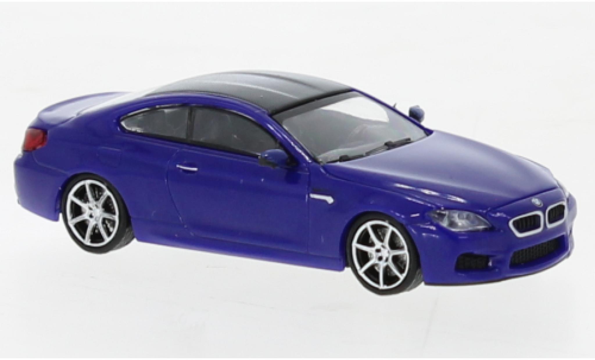 Bmw M6 1/87 Minichamps Coupe metallise blu 2015 modellino in miniatura