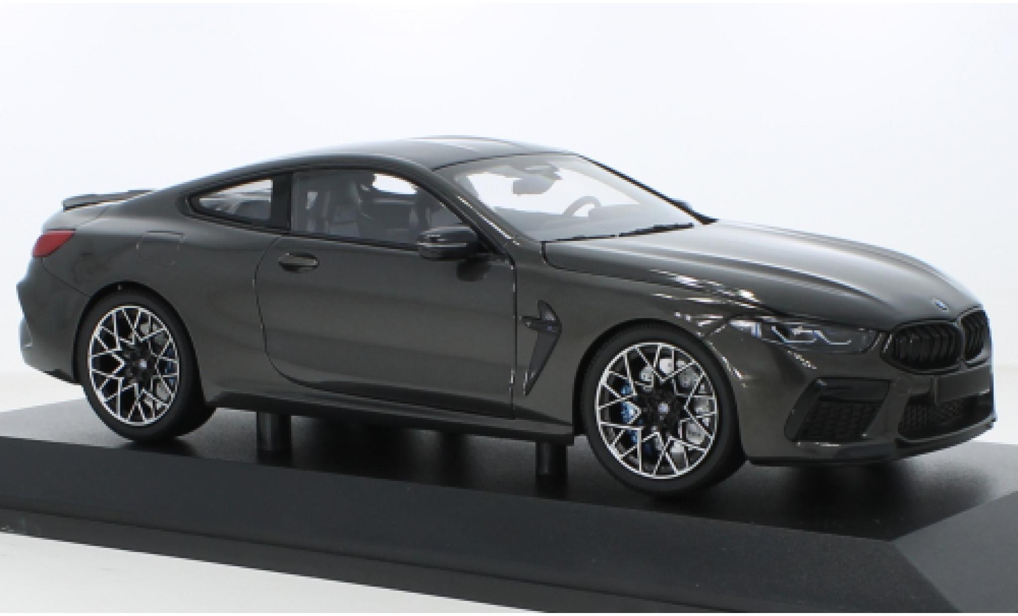 Bmw M8 1/18 Minichamps Competition Coupe metallise grigio 2020 modellino in miniatura