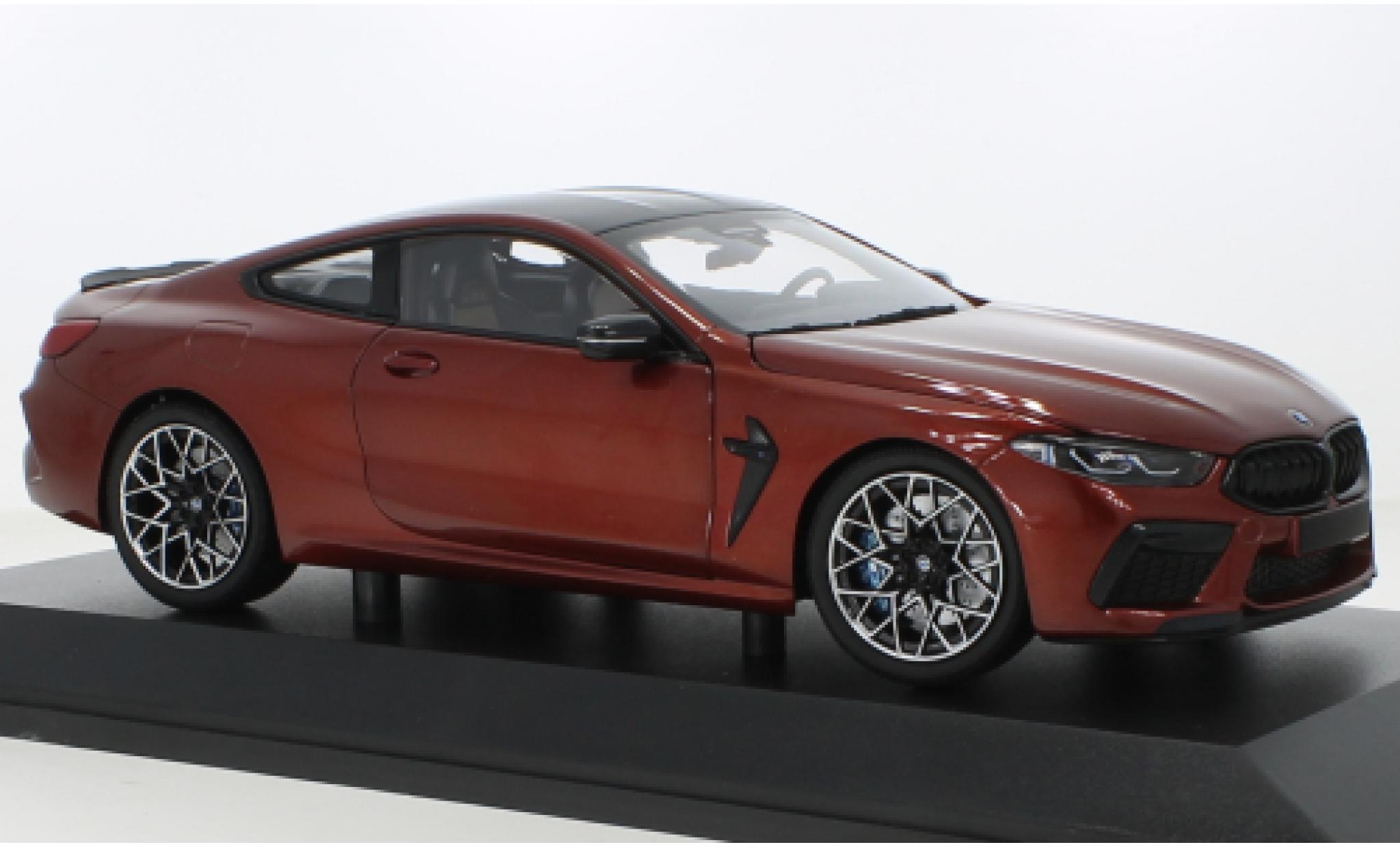 Bmw M8 1/18 Minichamps Competition Coupe metallise rosso 2020 modellino in miniatura