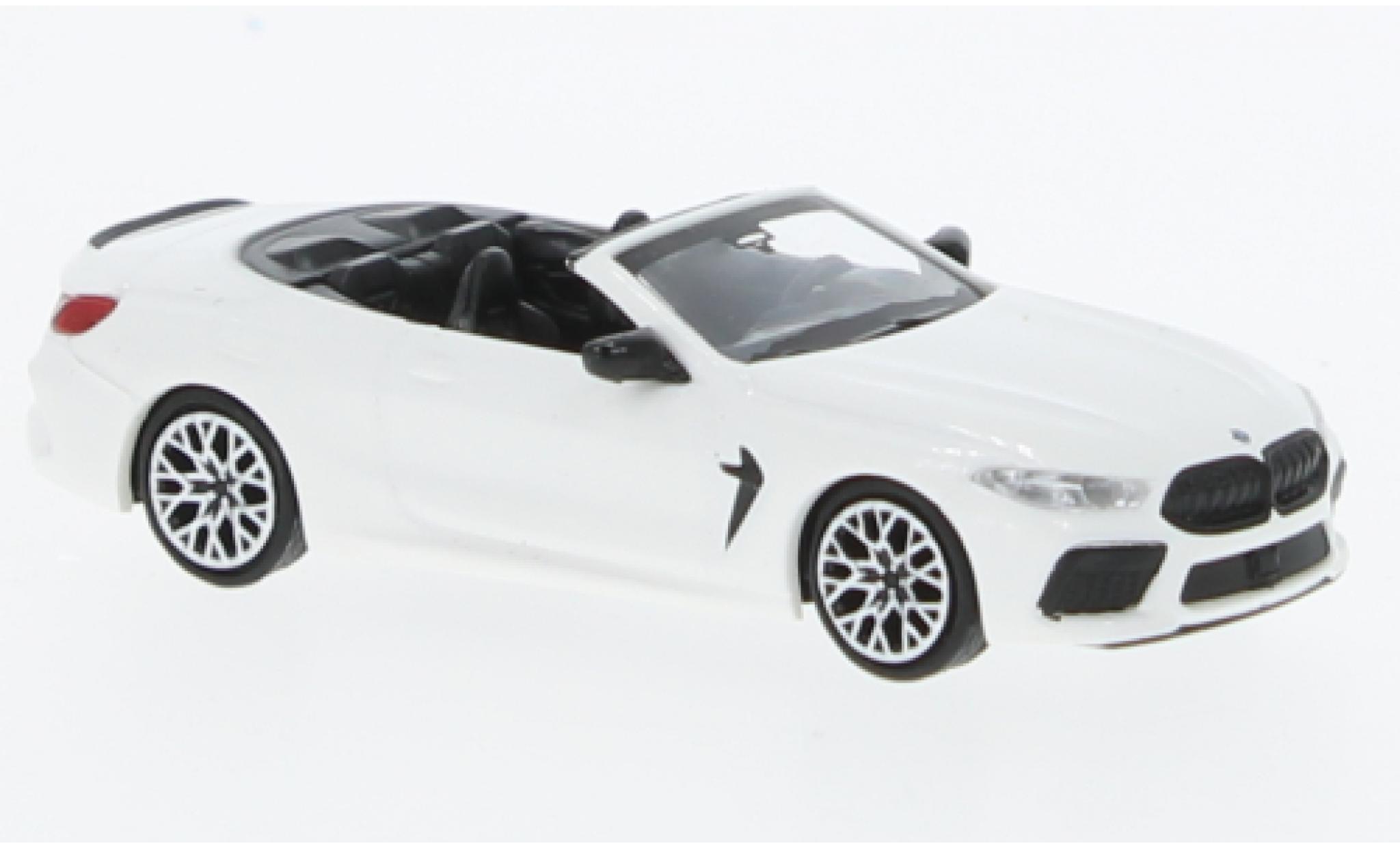 Bmw M8 1/87 Minichamps Competiton cabriolet (G14) bianco 2019 modellino in miniatura