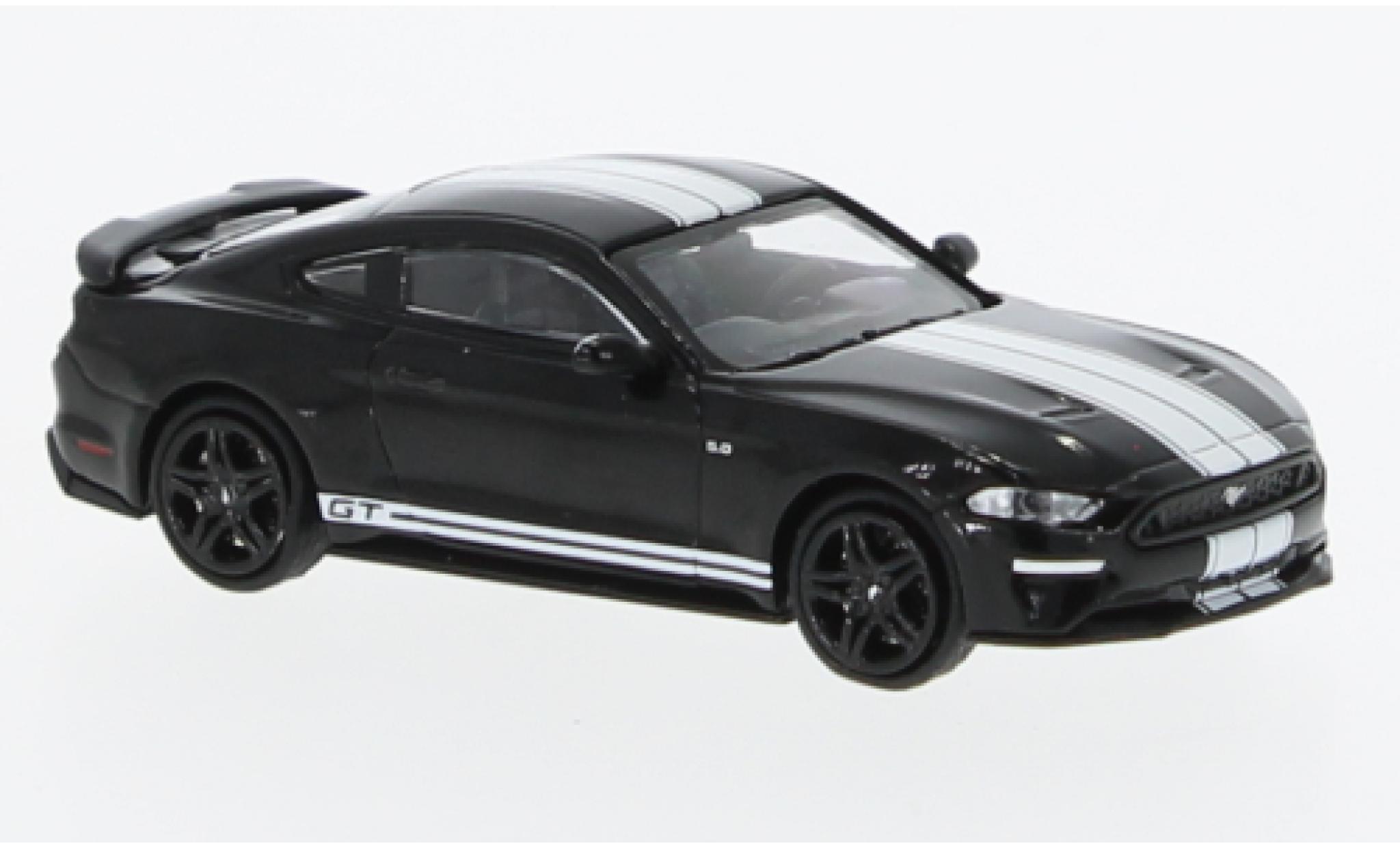 Ford Mustang 1/87 Minichamps GT nero/bianco 2018 modellino in miniatura