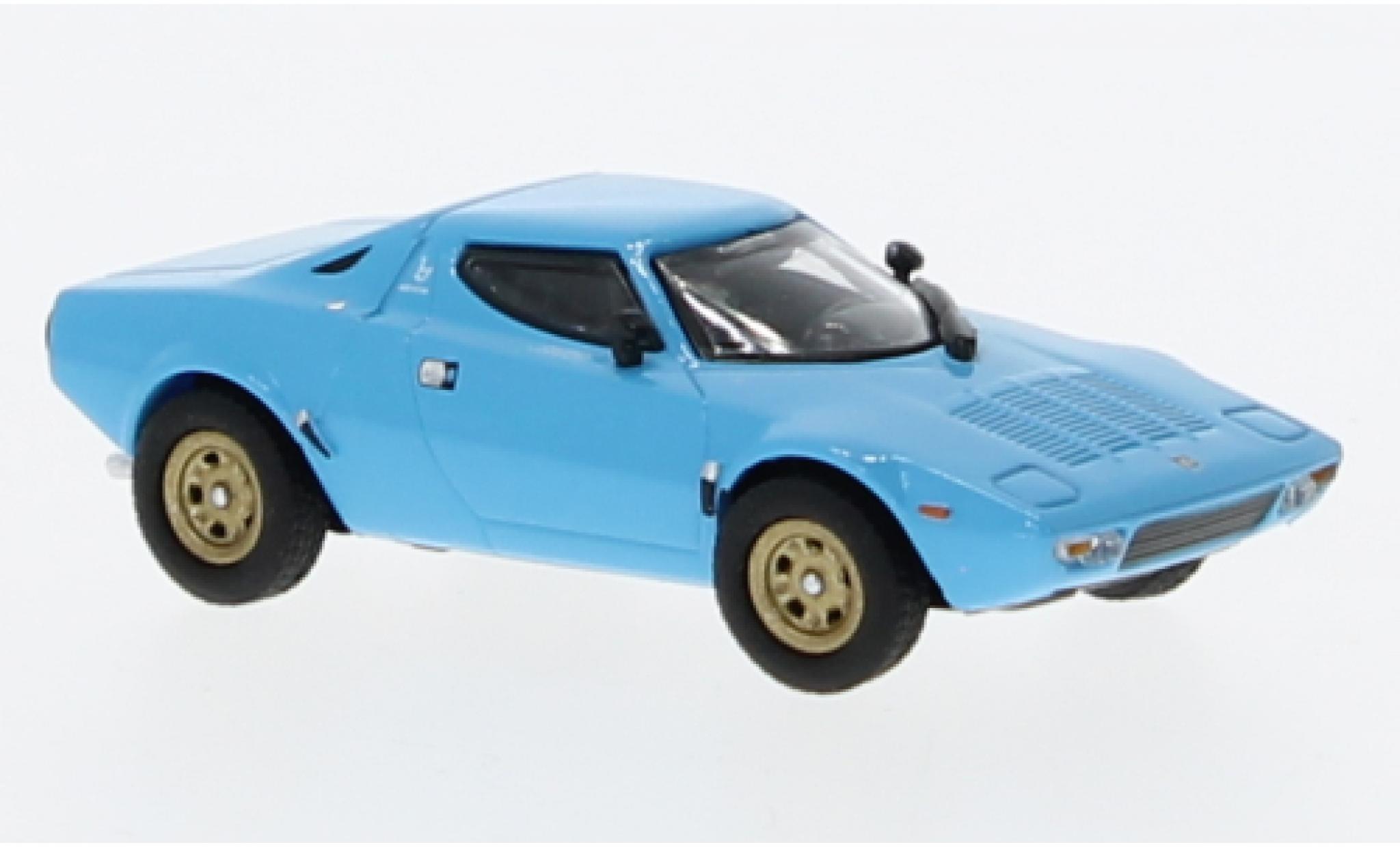 Lancia Stratos 1/87 Minichamps blu clair 1974 modellino in miniatura